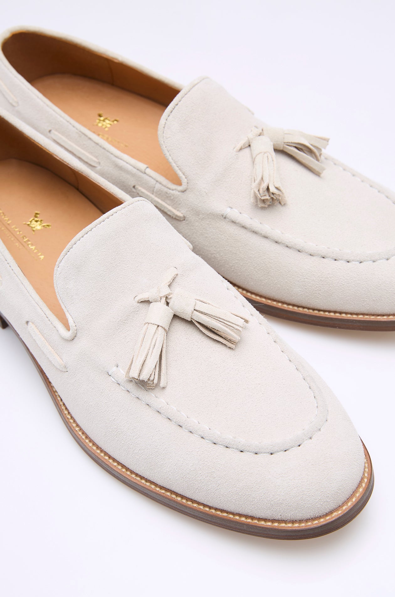 SUEDE LEATHER LOAFERS WITH TASSELS