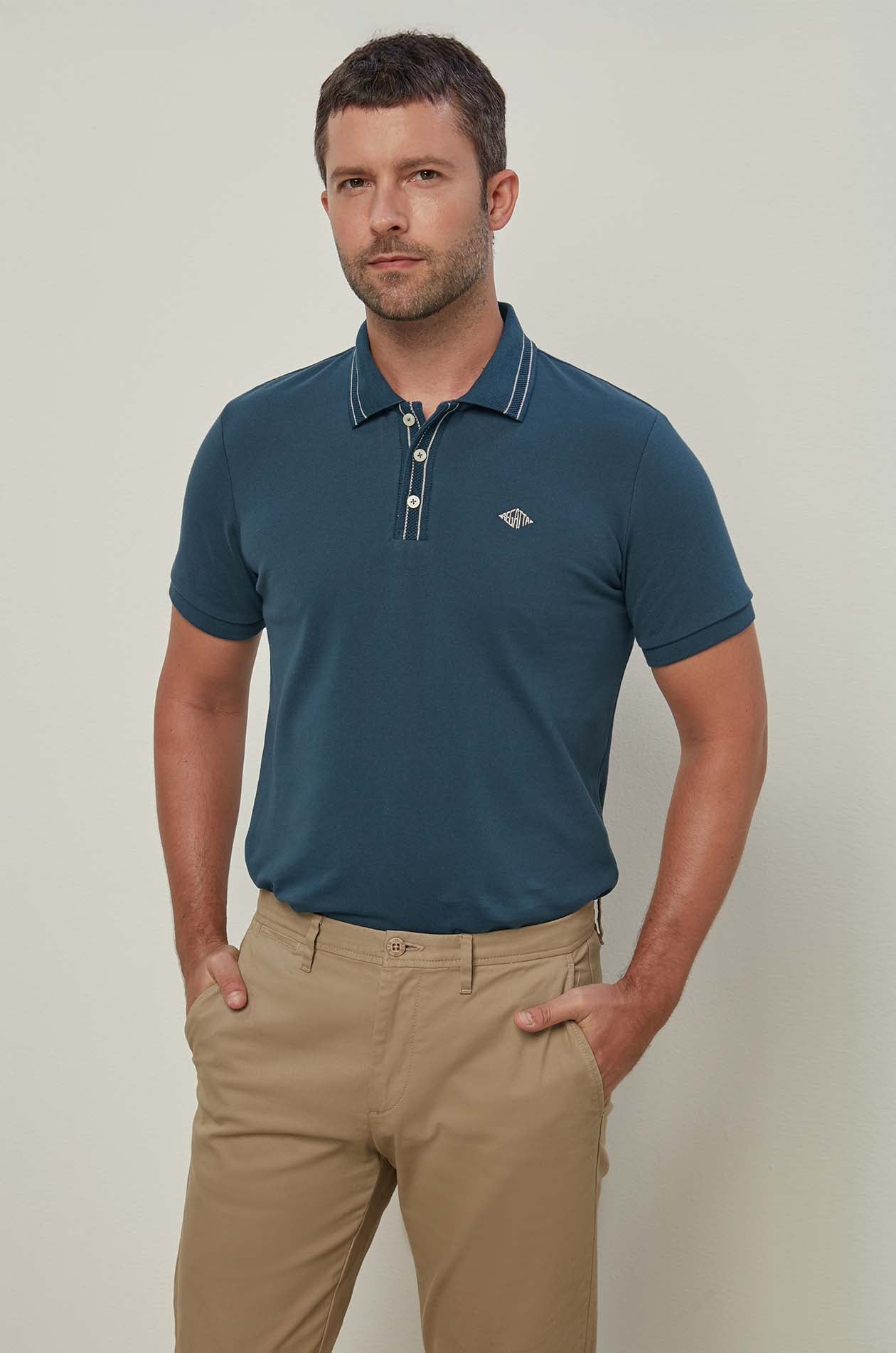 RHOMBUS LOGO PIQUE POLO