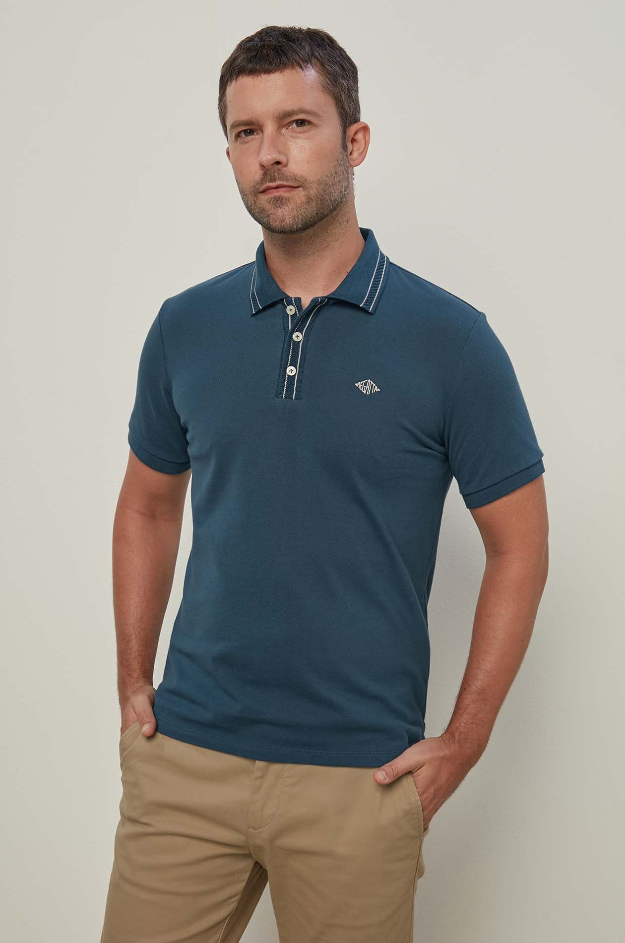 RHOMBUS LOGO PIQUE POLO