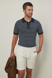 STRIPE KNITTED POLO