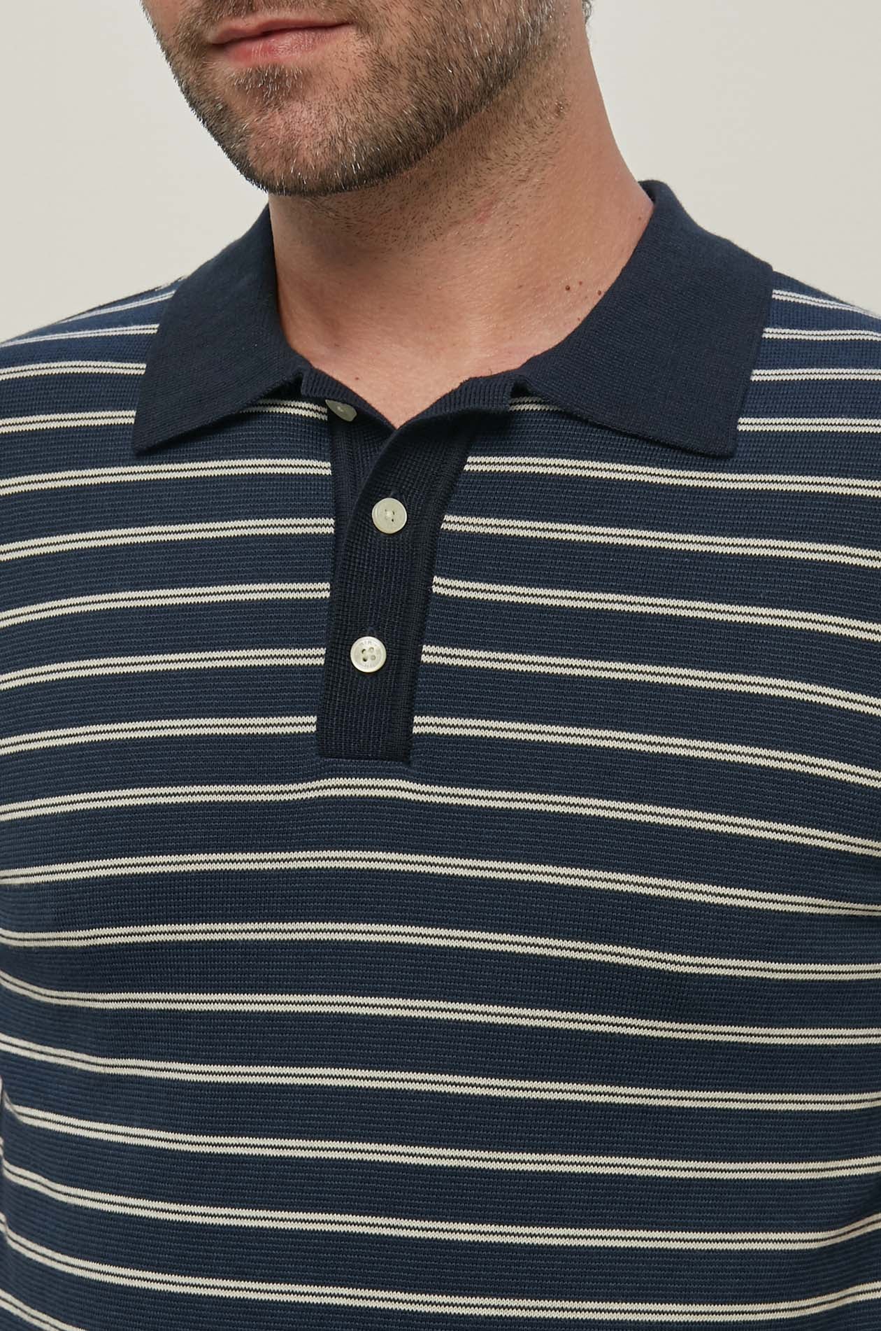 STRIPE KNITTED POLO