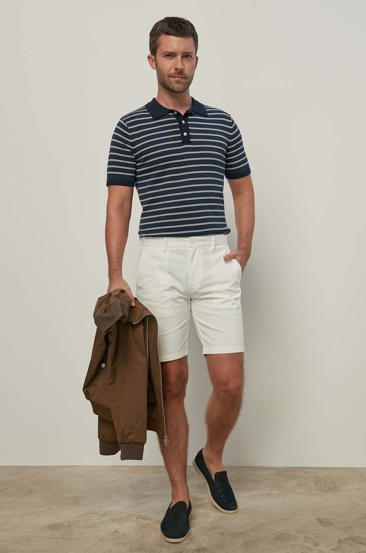STRIPE KNITTED POLO