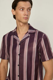 VERTICAL STRIPED HAWAII SHIRT