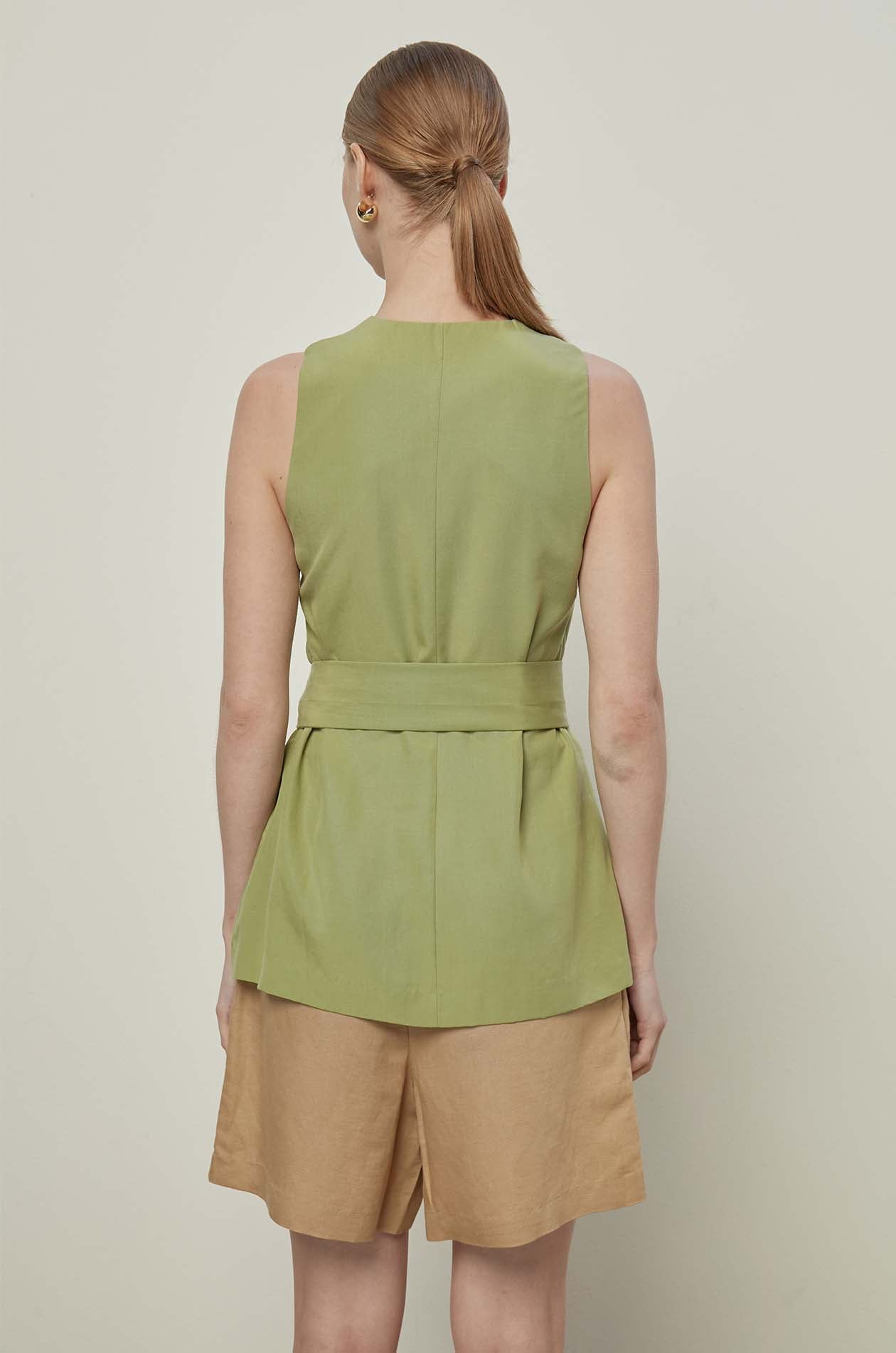 WAIST TIE BLOUSE