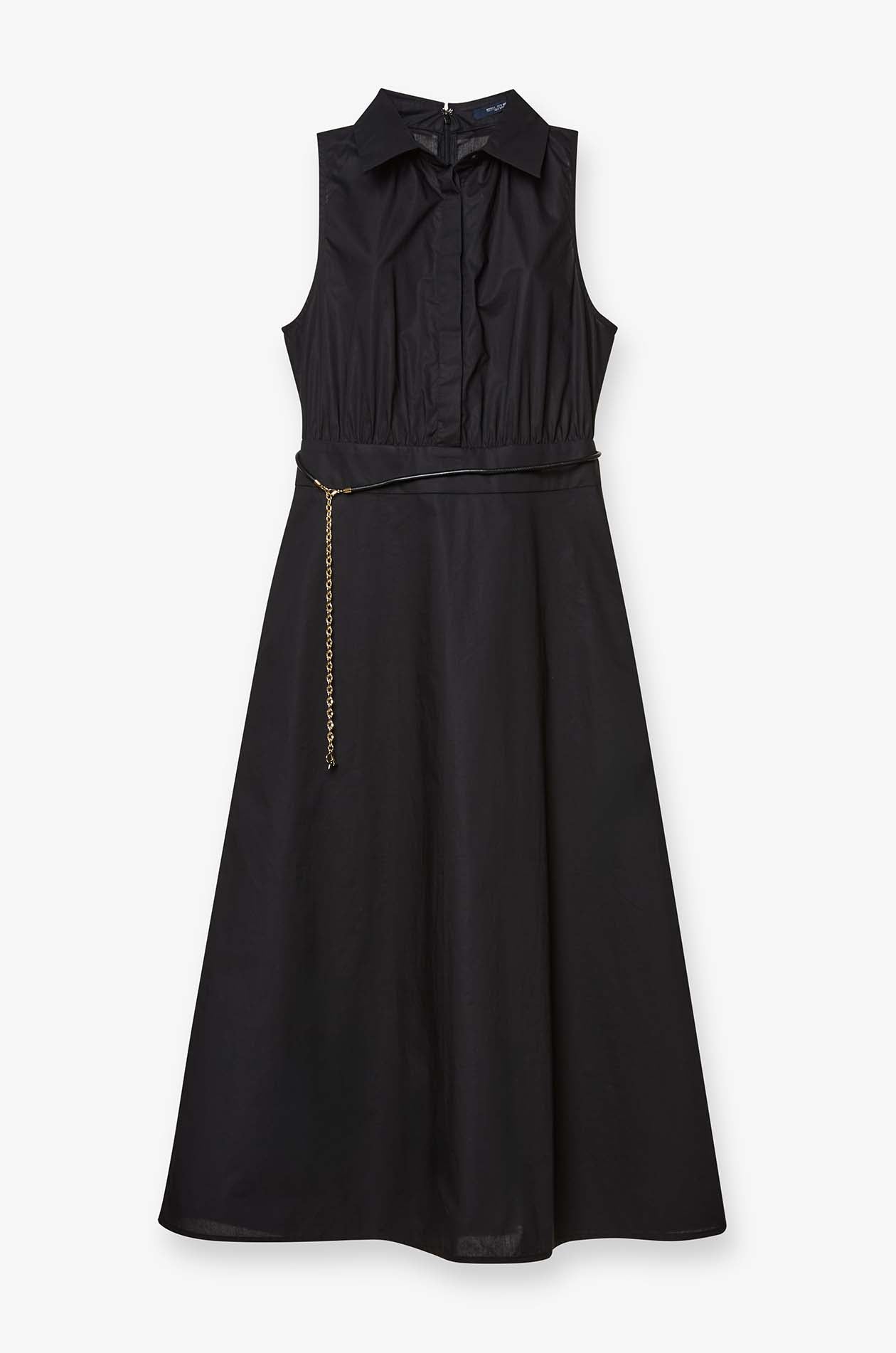 SLEEVELESS DRESS WITH BELT
