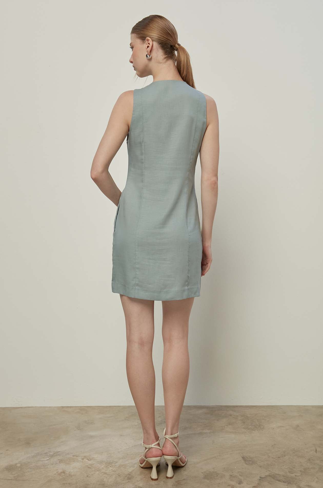 CURVED PLACKET DRESS