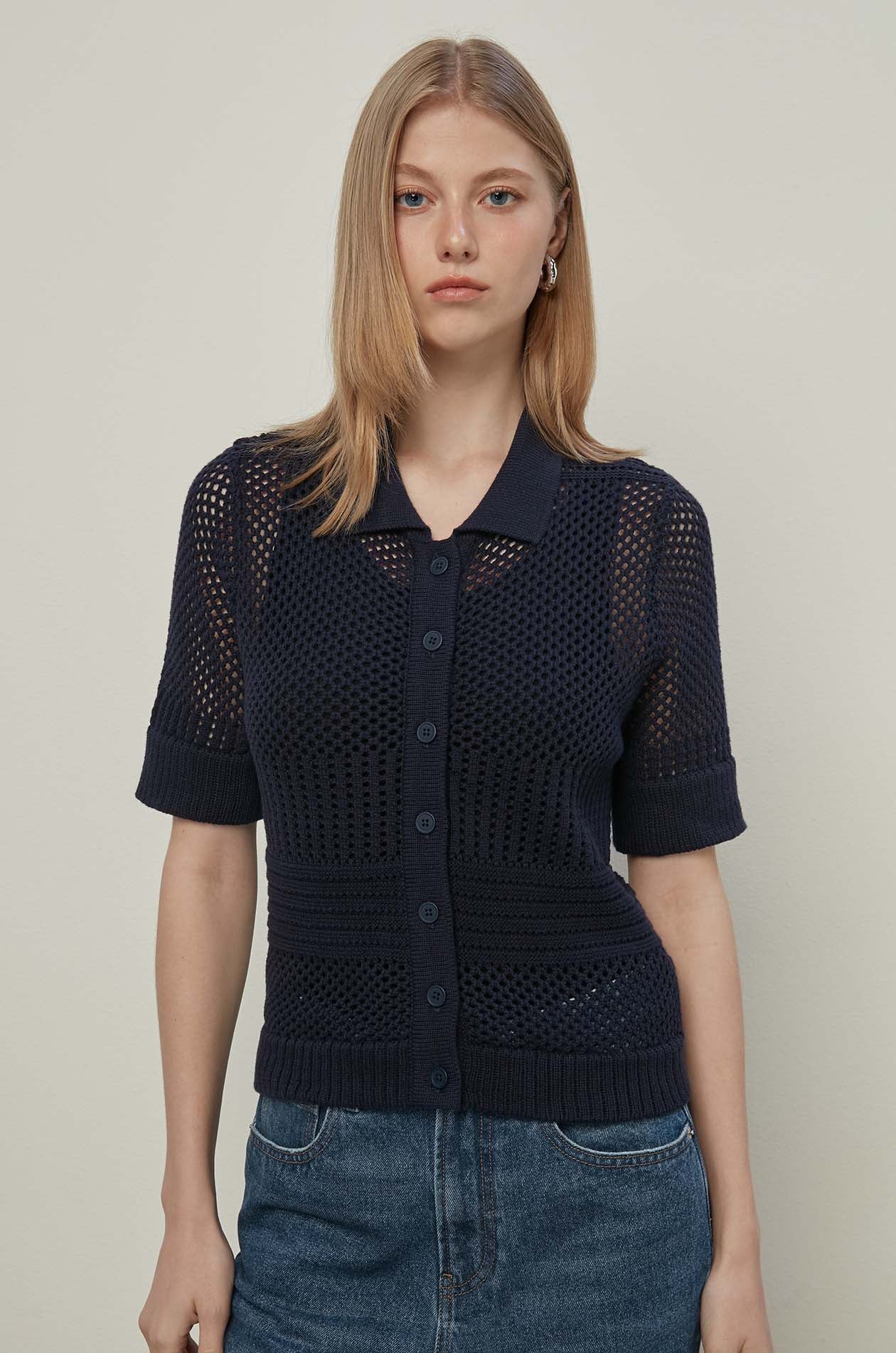 OPENWORK KNITTED SHIRT