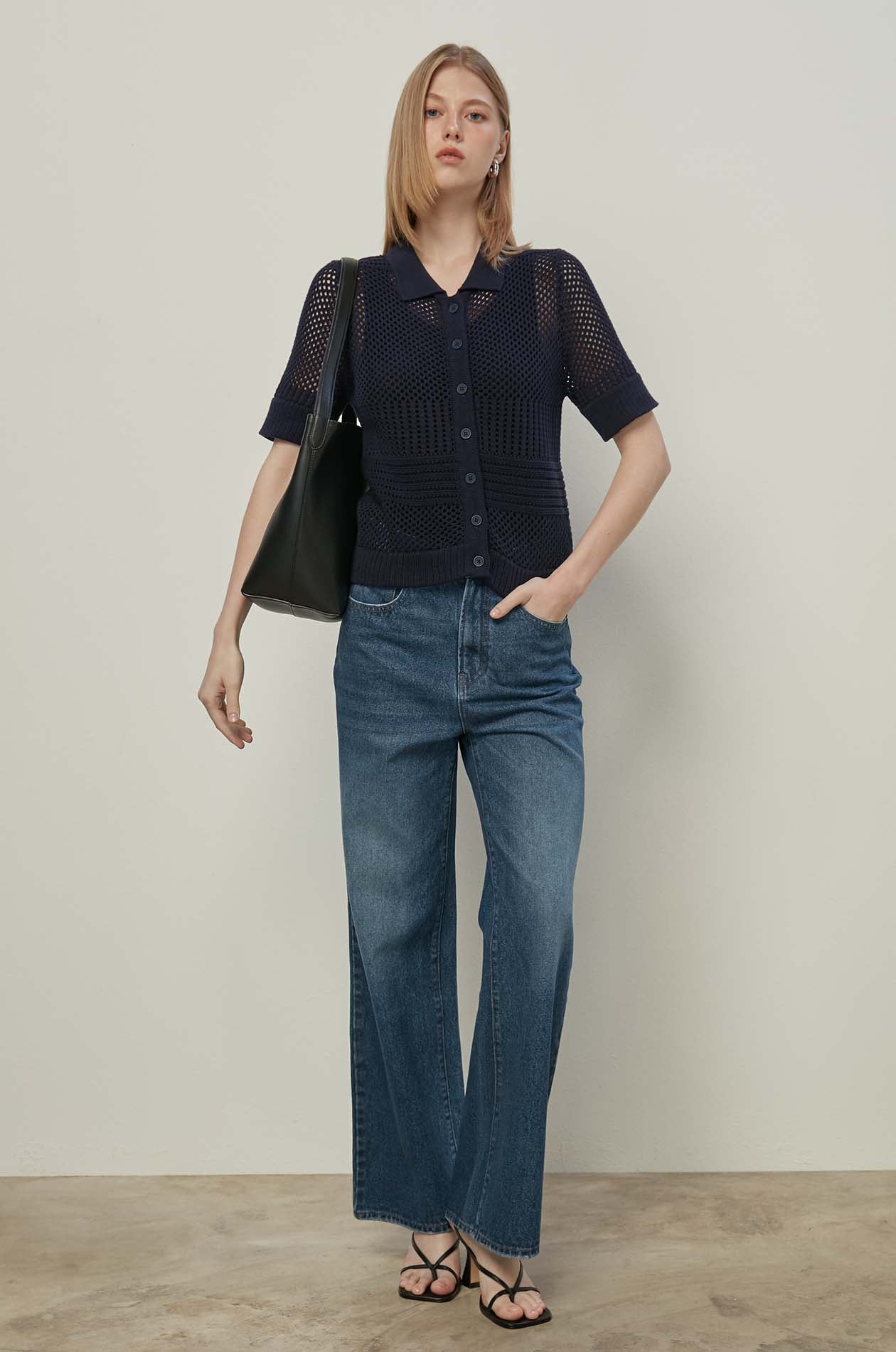 OPENWORK KNITTED SHIRT