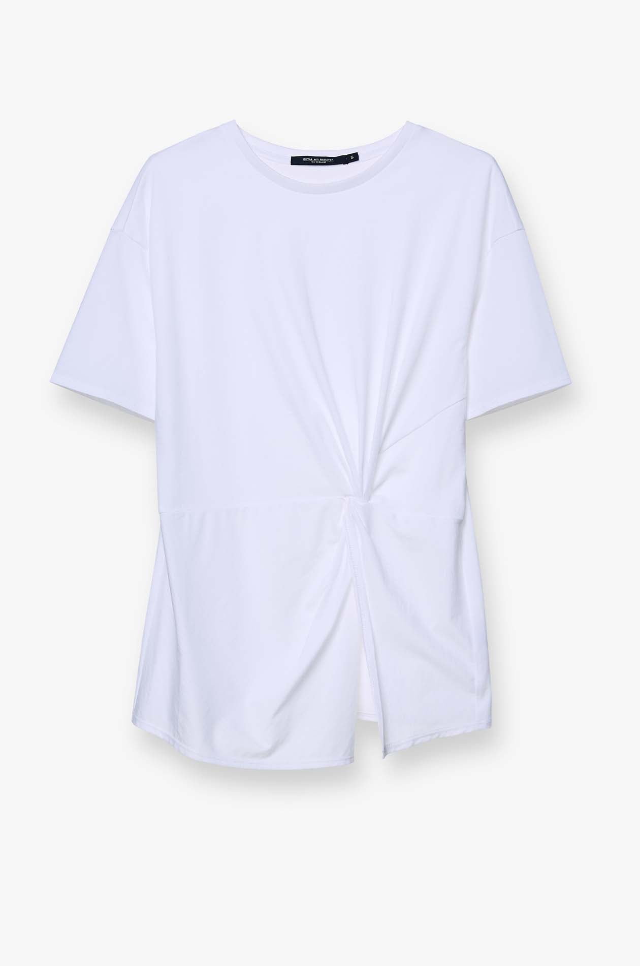 PLEATED JERSEY TEE