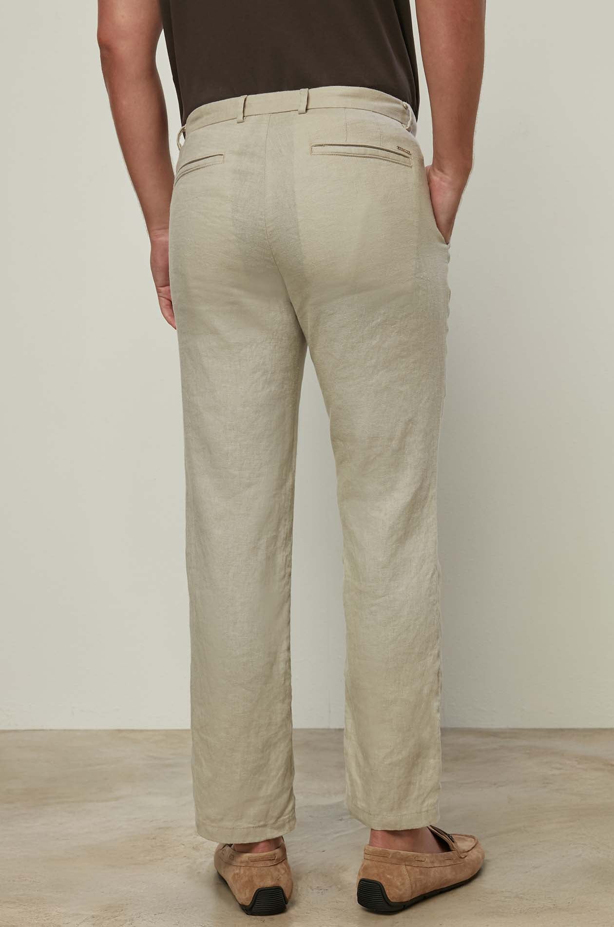 TWILL LINEN TROUSERS