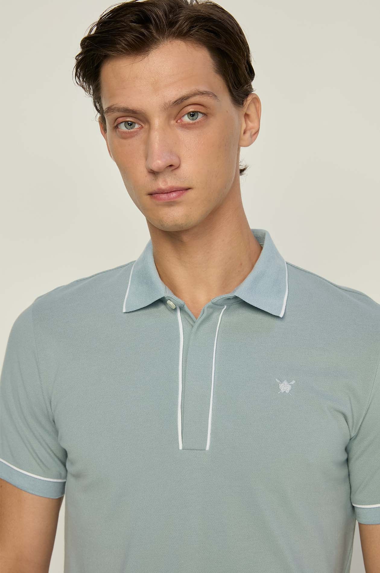 CONTRAST PIPING POLO SHIRT