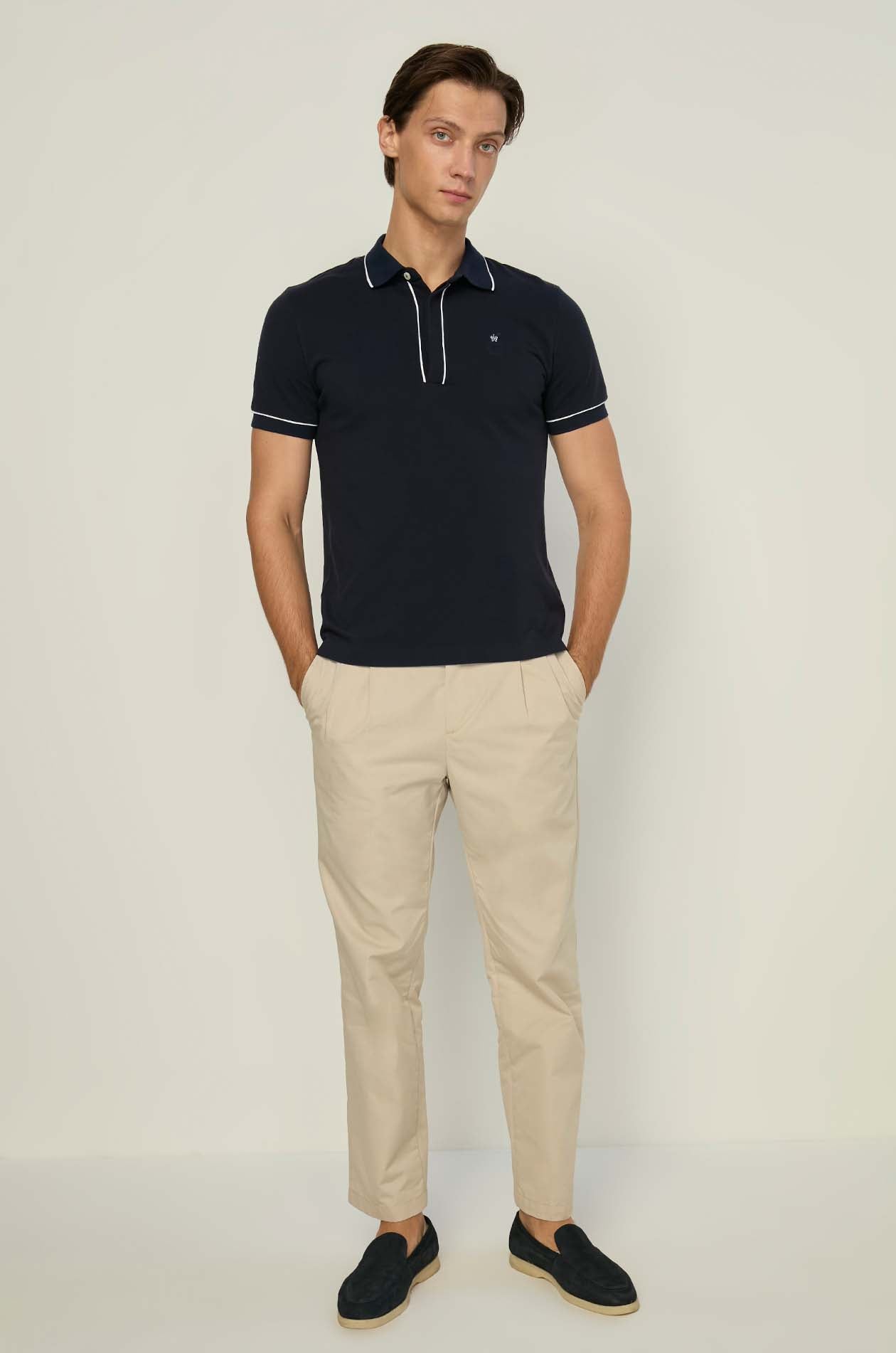 CONTRAST PIPING POLO SHIRT