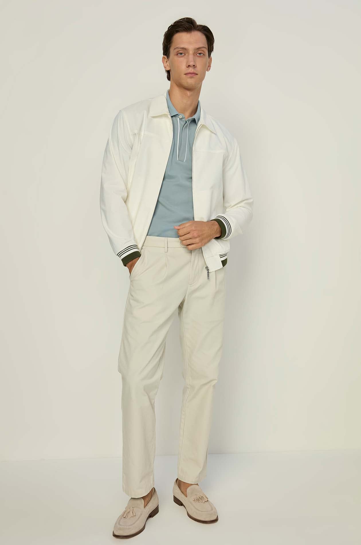CONTRAST PIPING POLO SHIRT