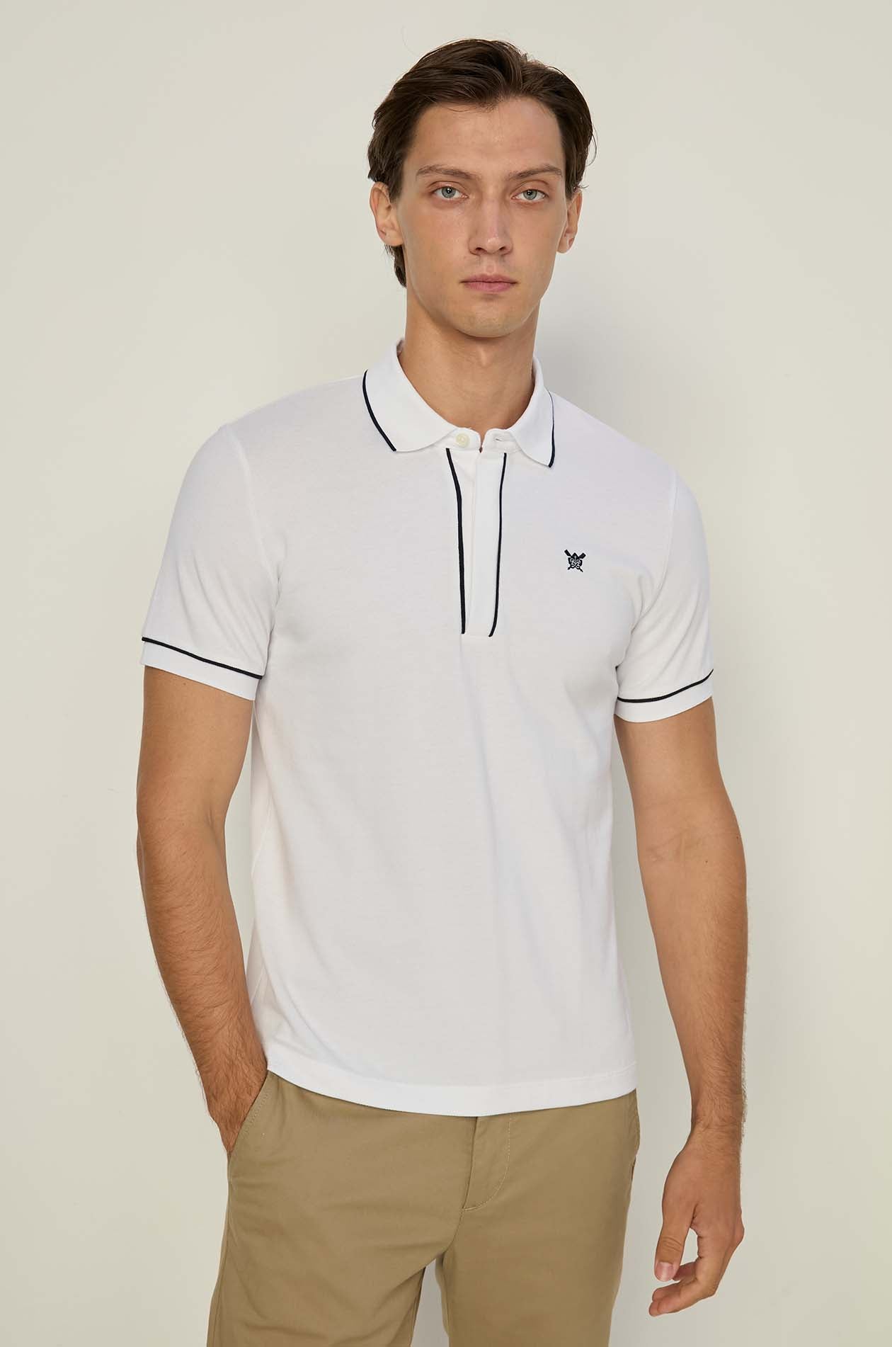 CONTRAST PIPING POLO SHIRT