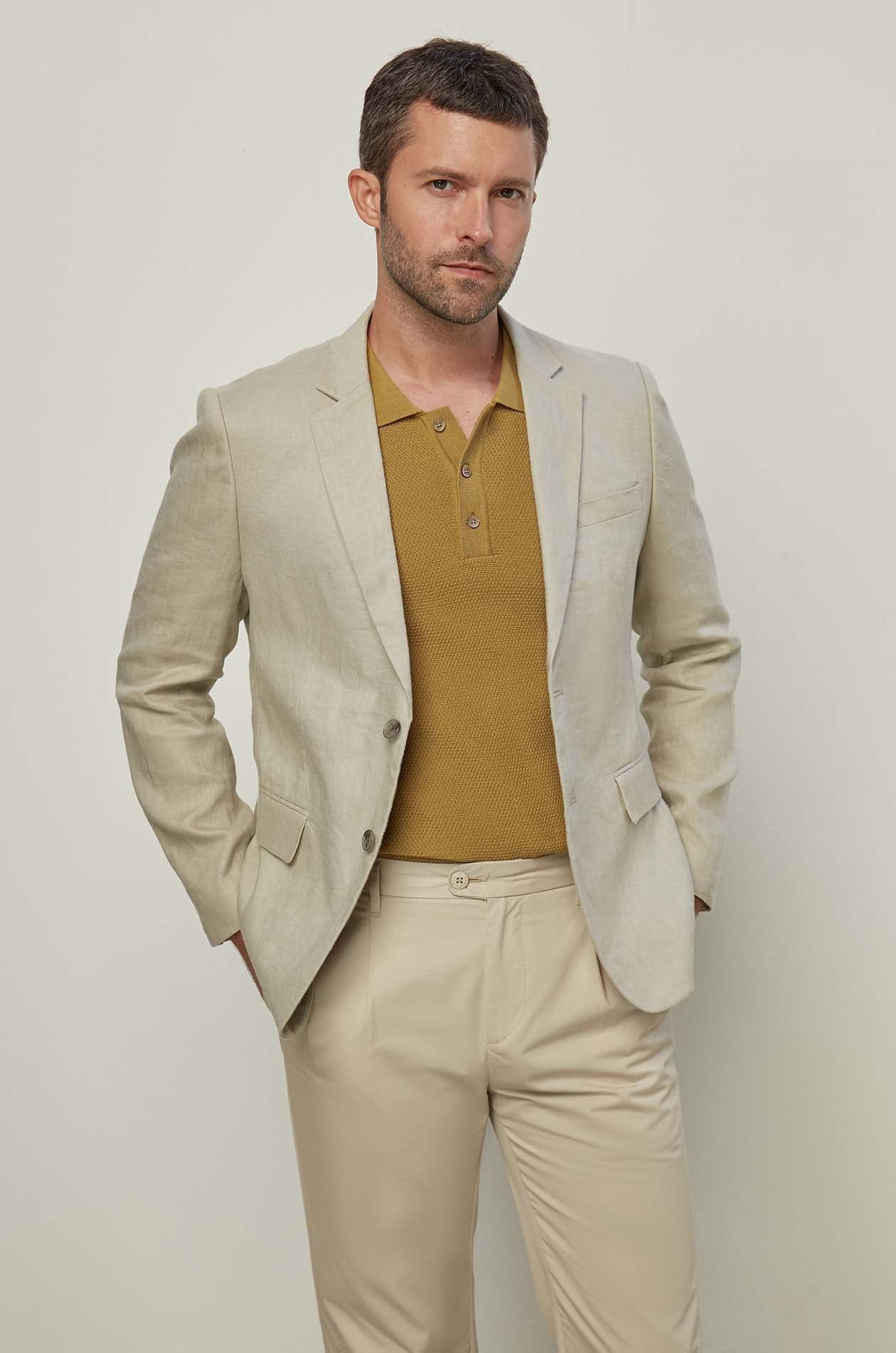 TEXTURED KNITTED POLO