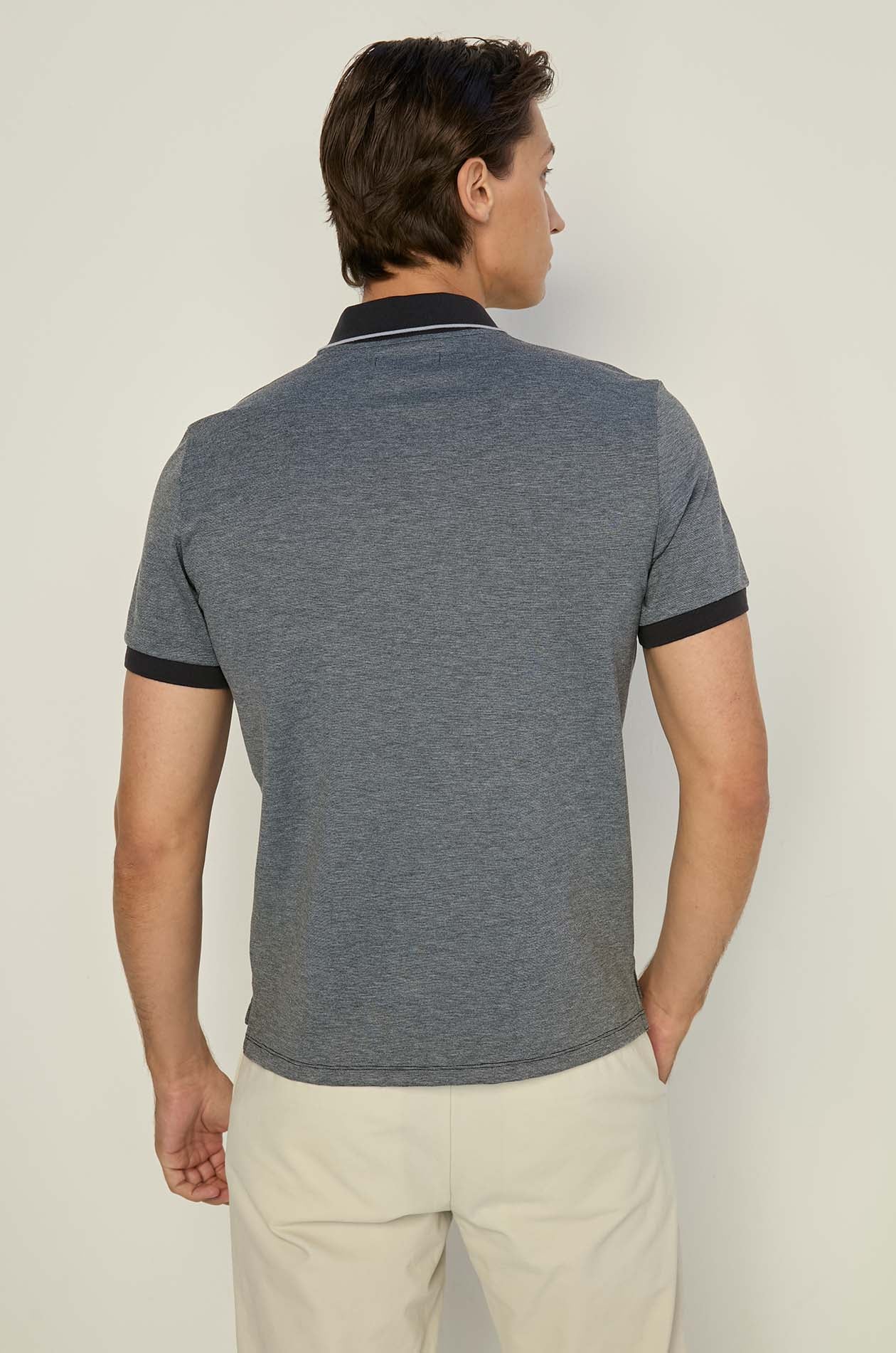BLACK TOP DYED POLO SHIRT