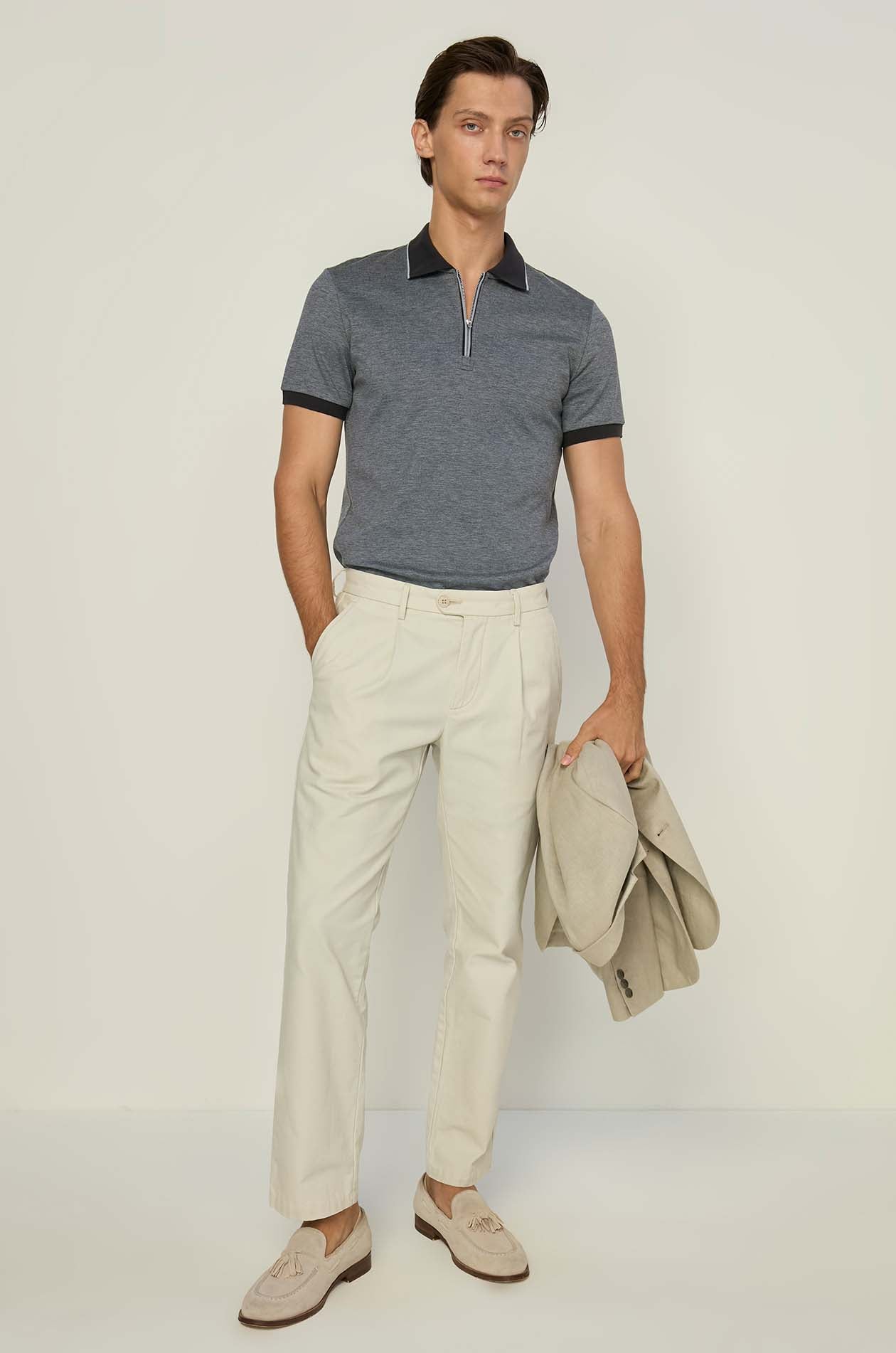 BLACK TOP DYED POLO SHIRT