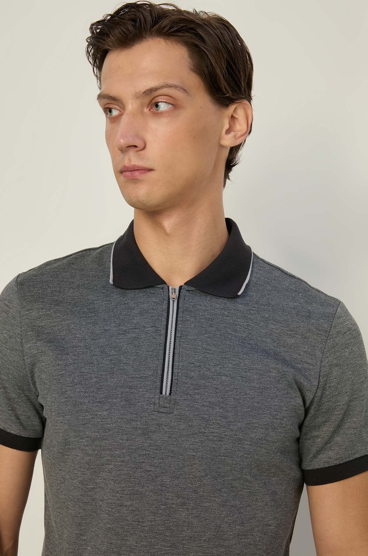 BLACK TOP DYED POLO SHIRT