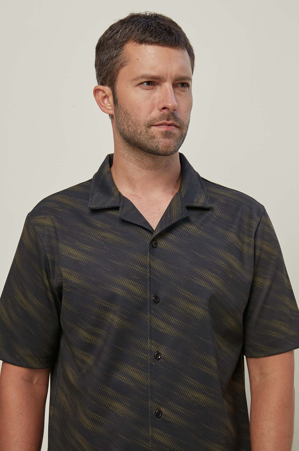 SLUB PRINTED SHIRT