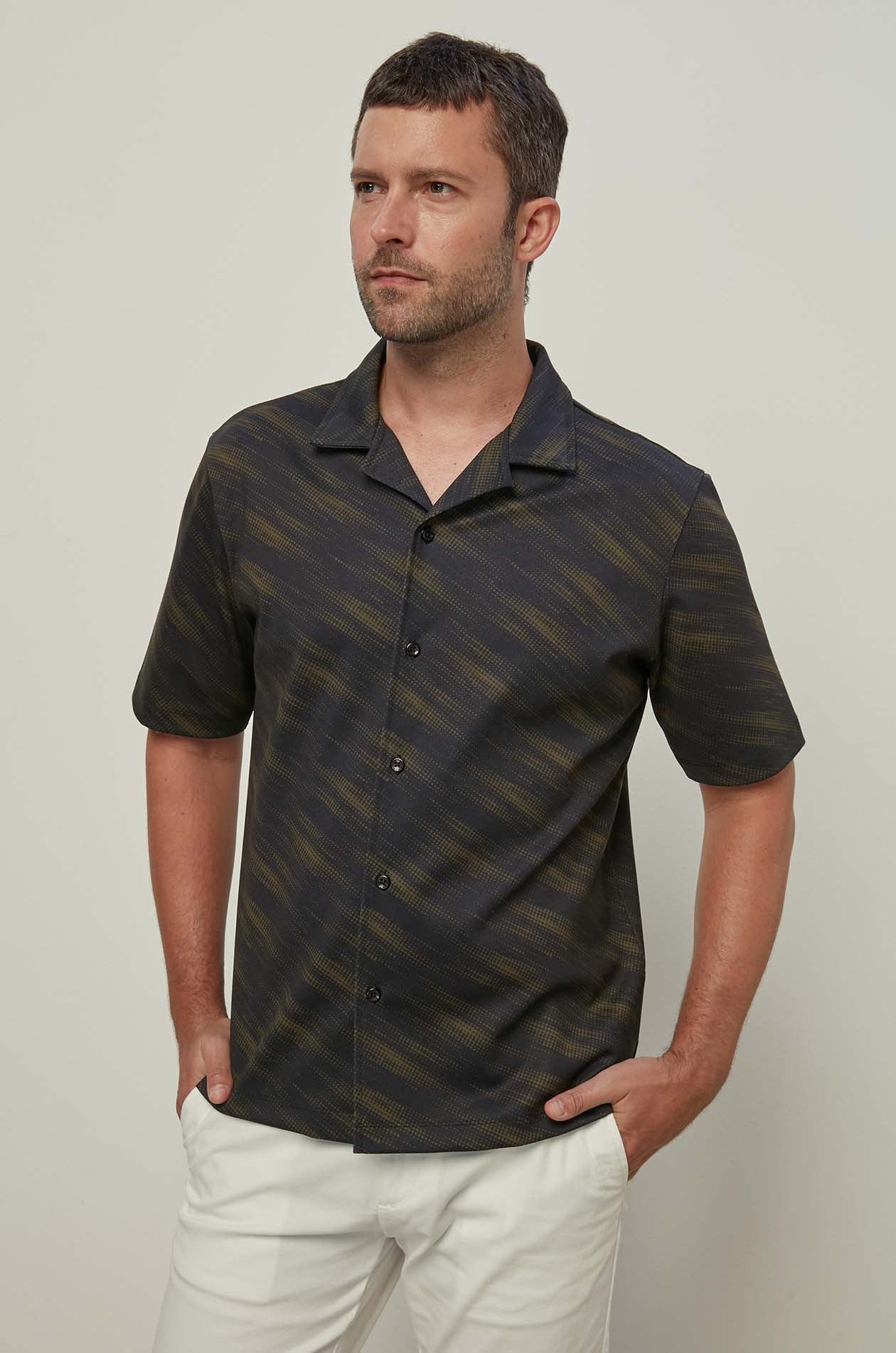SLUB PRINTED SHIRT