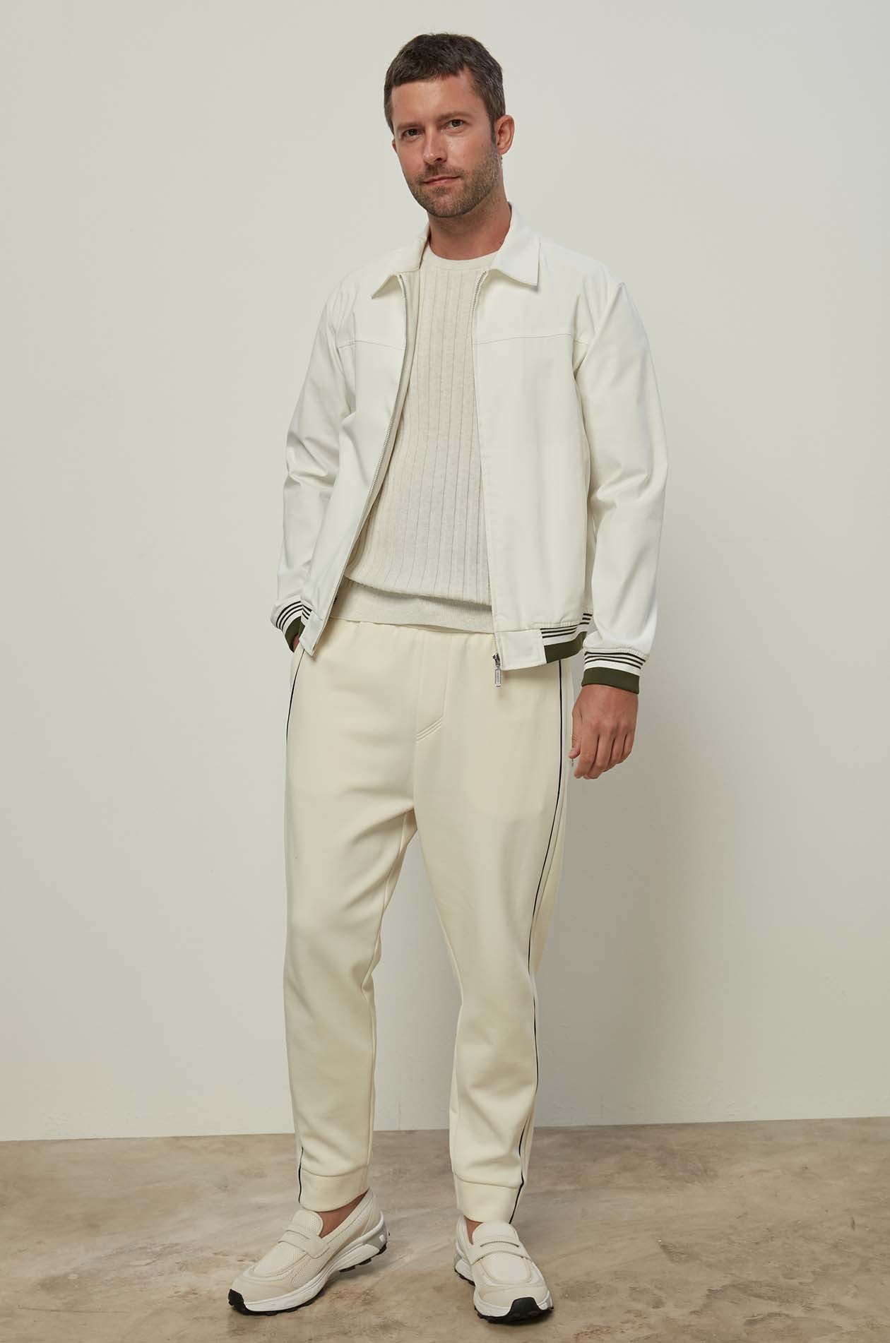 RIBBED SHOULDER KNITTED TEE