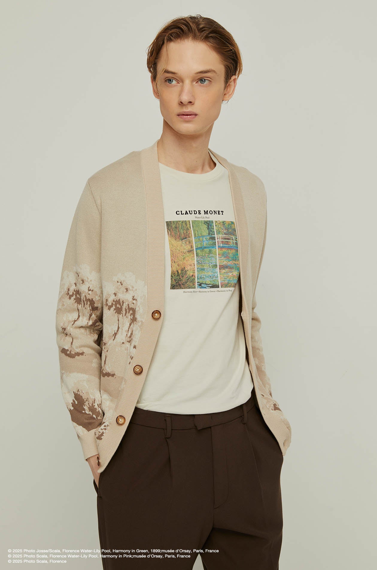 WATER LILIES AND JAPANESE BRIDGE  POND GRAPHIC TEE