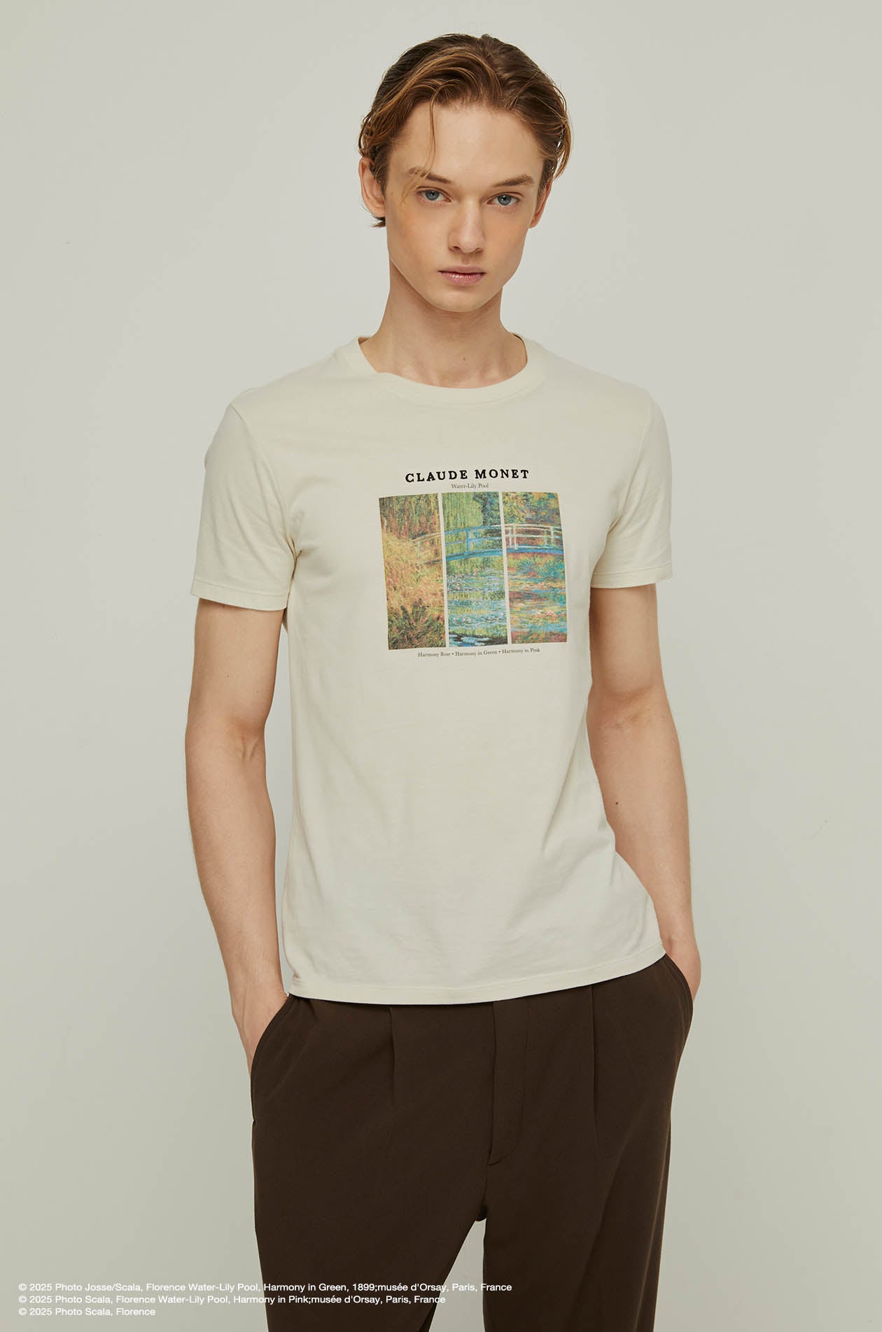 WATER LILIES AND JAPANESE BRIDGE  POND GRAPHIC TEE