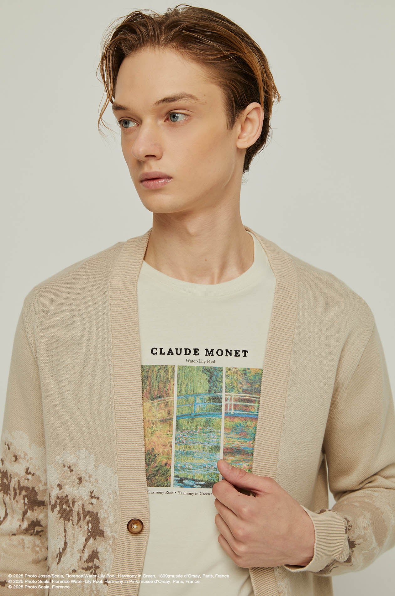 WATER LILIES AND JAPANESE BRIDGE  POND GRAPHIC TEE