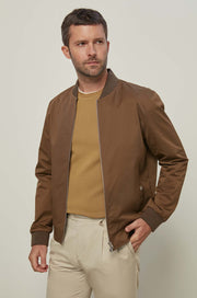 HERRINGBONE TRIM JERSEY TEE