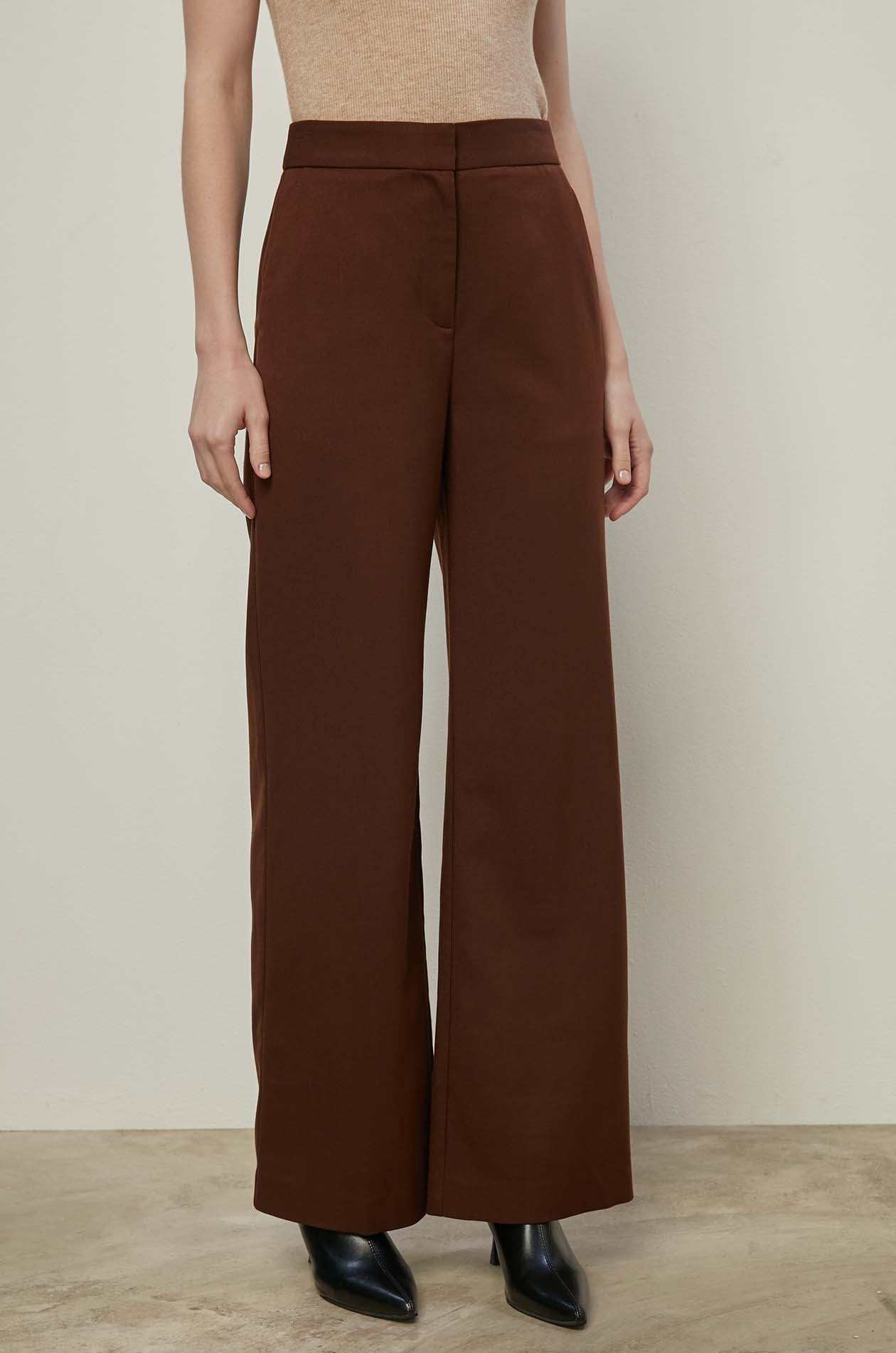 TWILL STRAIGHT LEG PANTS