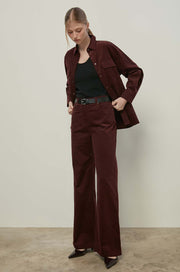 DARK BROWN WIDE LEG PANTS