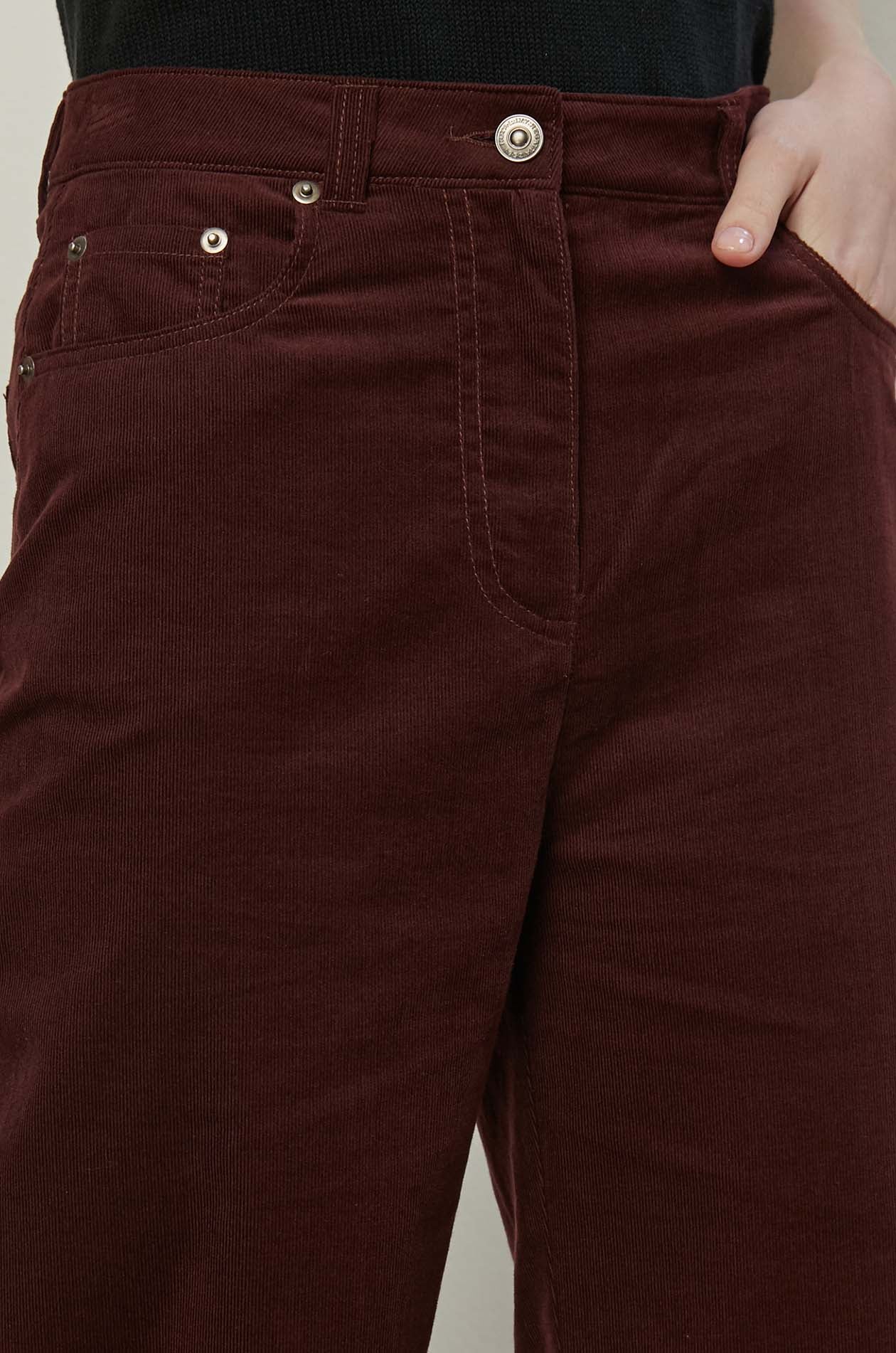 DARK BROWN WIDE LEG PANTS