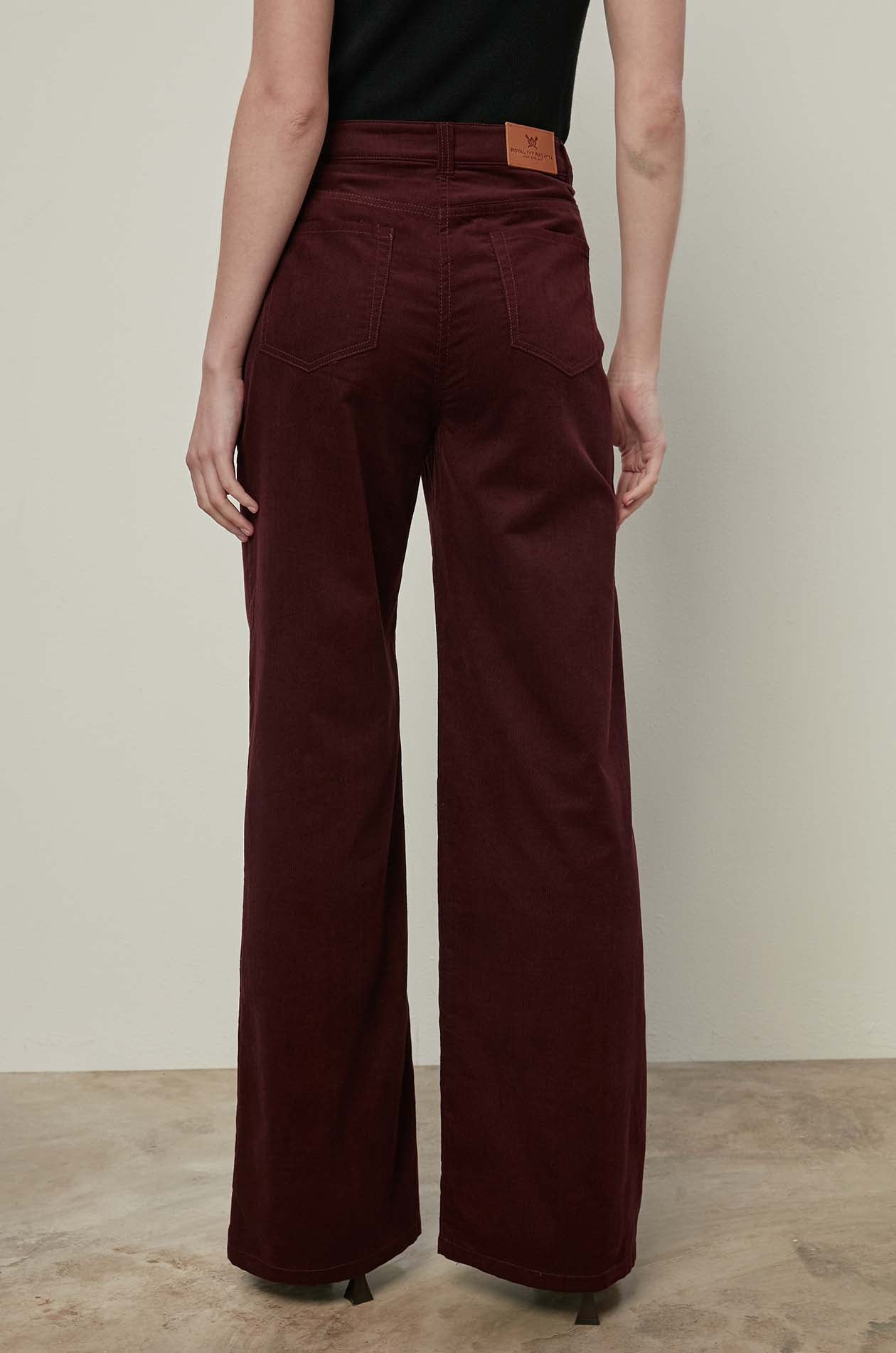 DARK BROWN WIDE LEG PANTS