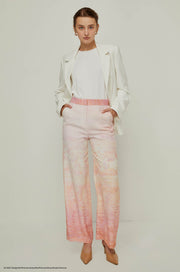 PINK SKY MONET-INSPIRED PRINTED PANTS