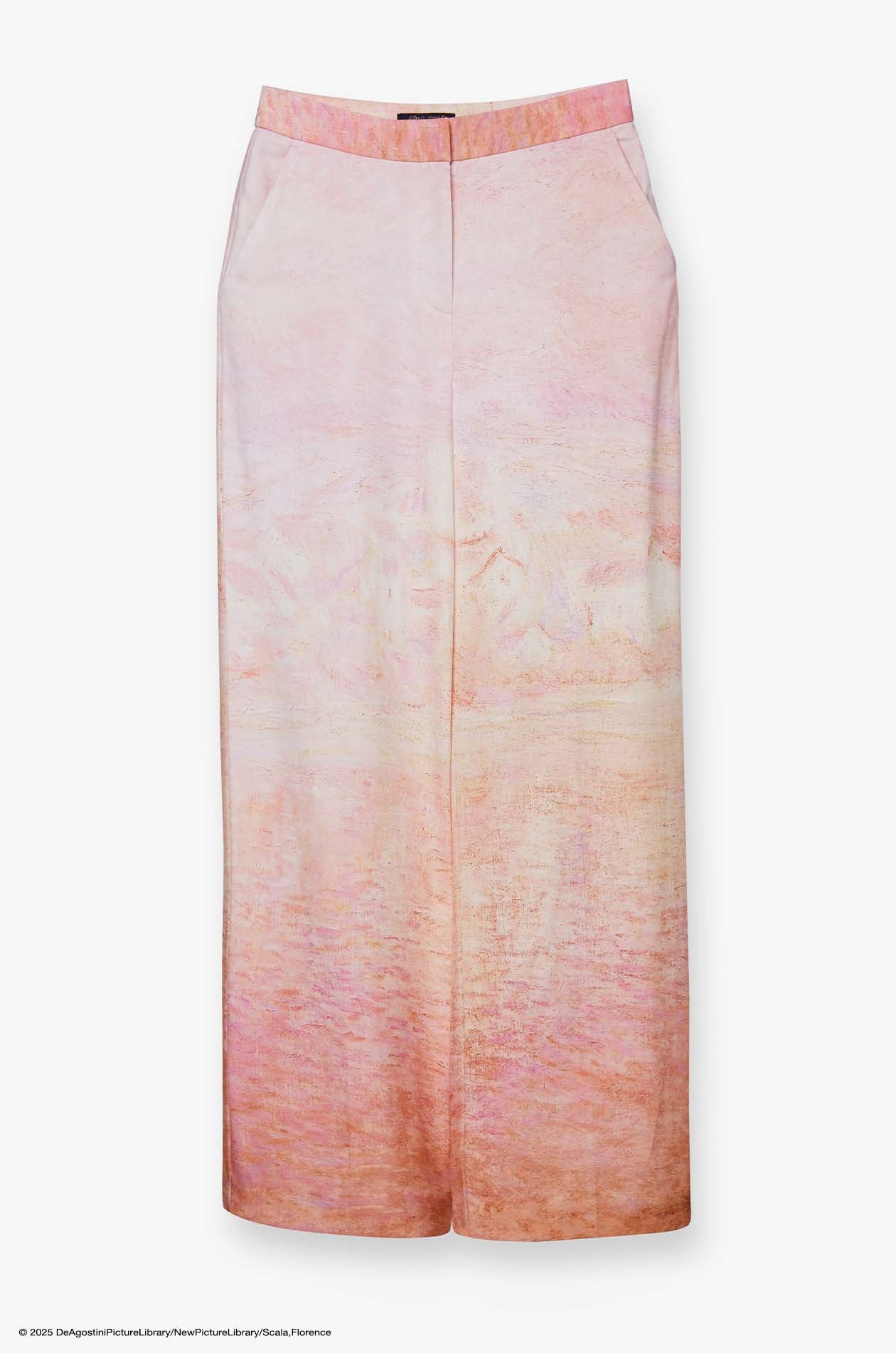 PINK SKY MONET-INSPIRED PRINTED PANTS