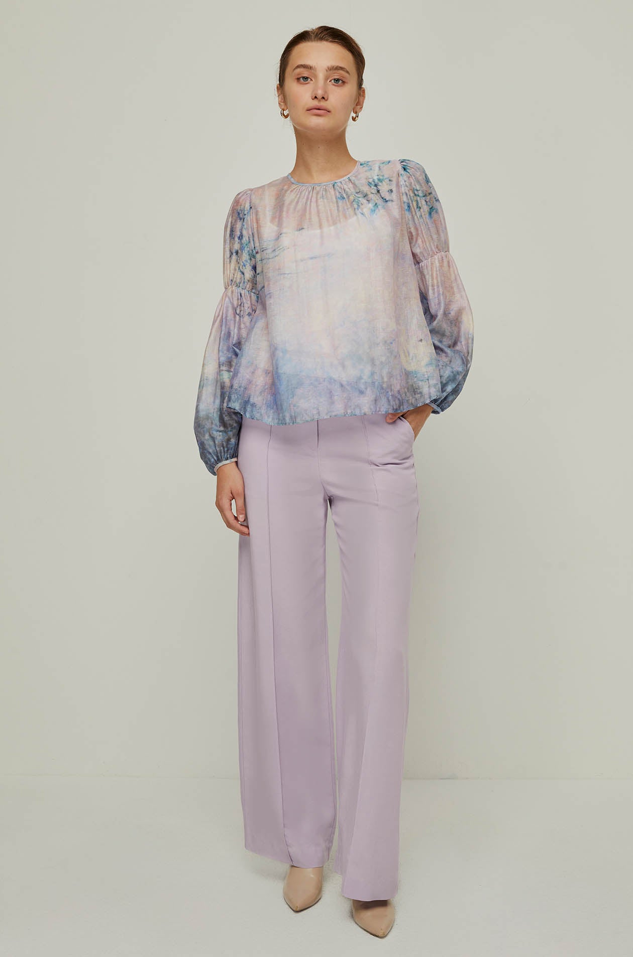 PURPLE STRAIGHT LEG PANTS