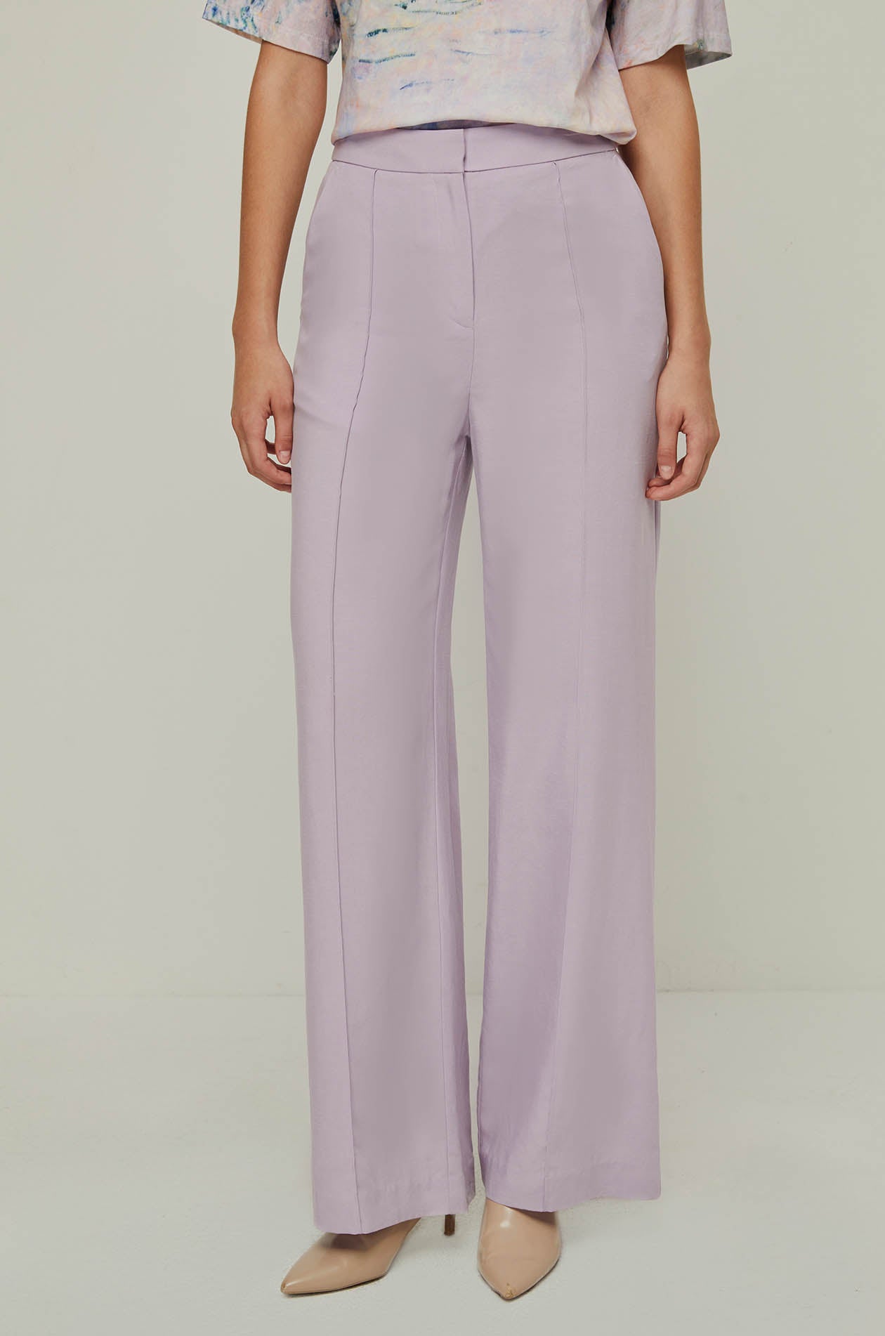 PURPLE STRAIGHT LEG PANTS
