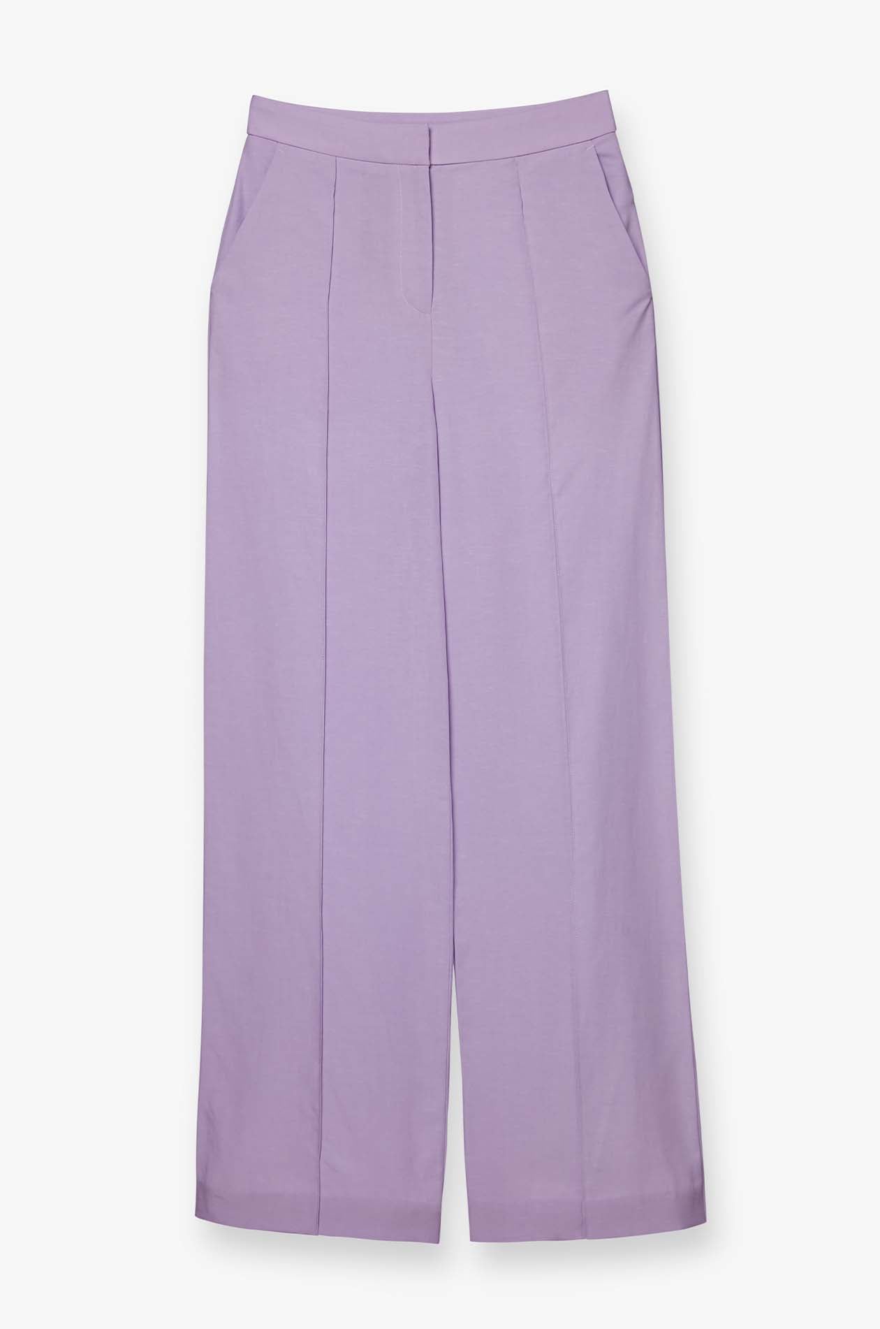 PURPLE STRAIGHT LEG PANTS