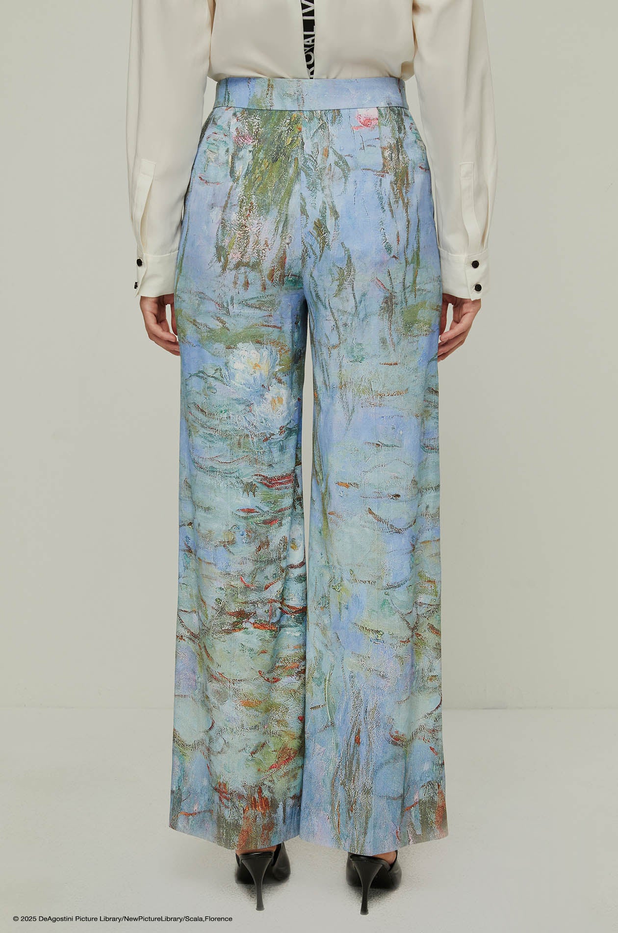 WATER LILIES MONET STRAIGHT LEG PANTS
