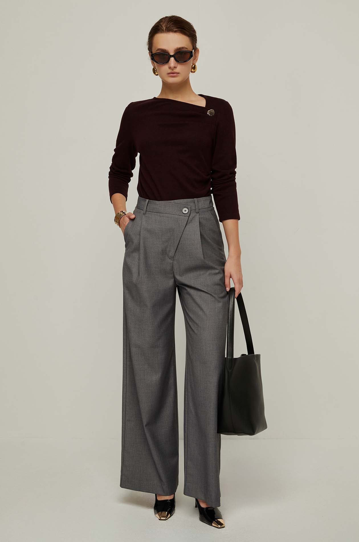 TAILORED HIGH-WAISTED PANTS