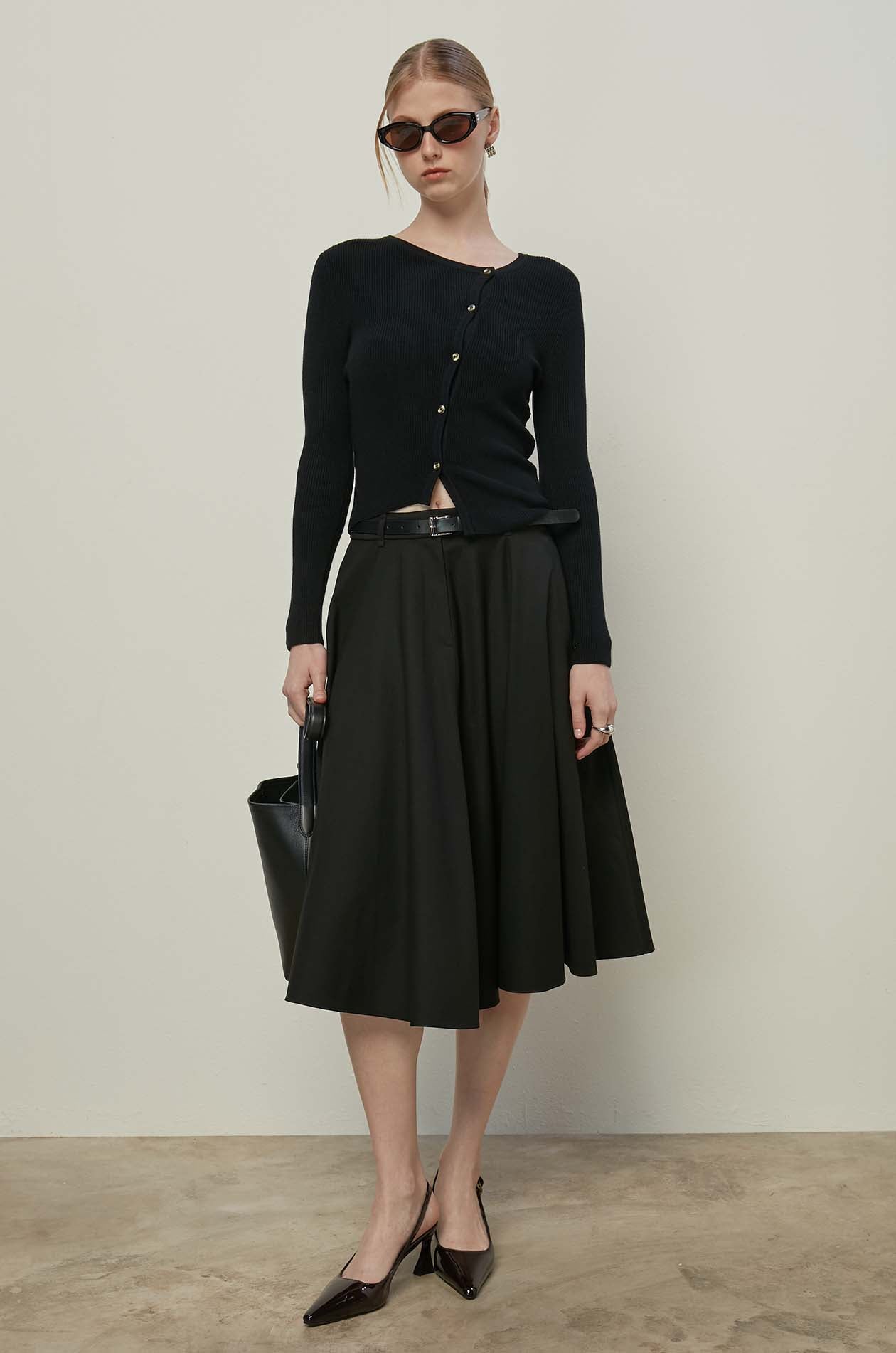 MIDI FLARE SKIRT