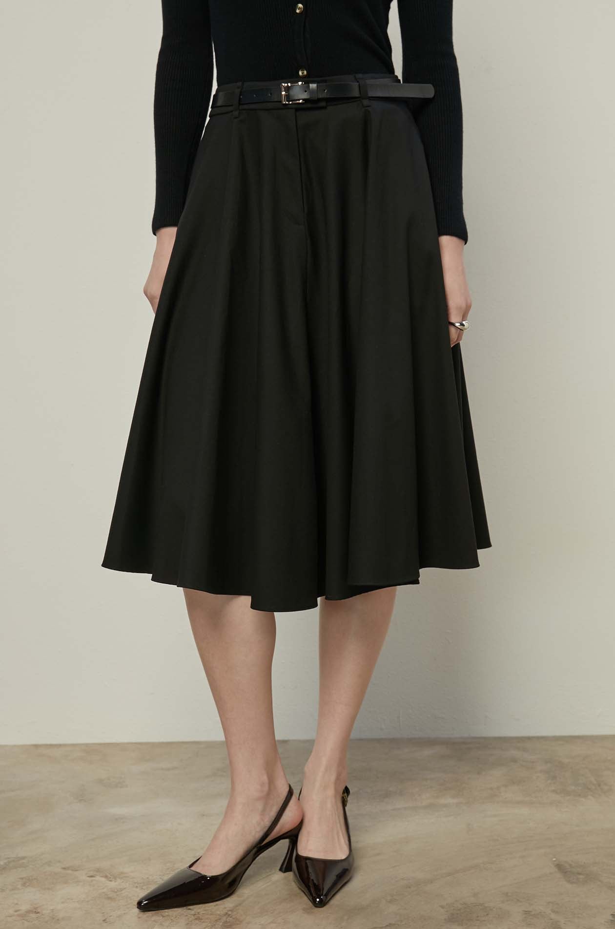 MIDI FLARE SKIRT