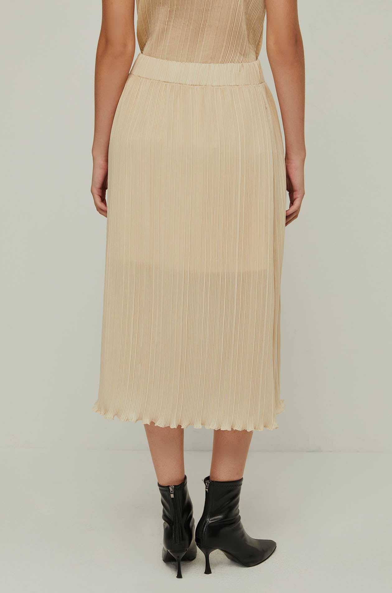 PLEATED MAXI SKIRT