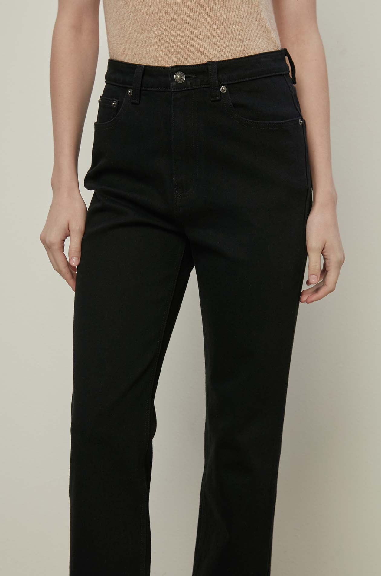 HIGH-RISE STRAIGHT LEG JEANS