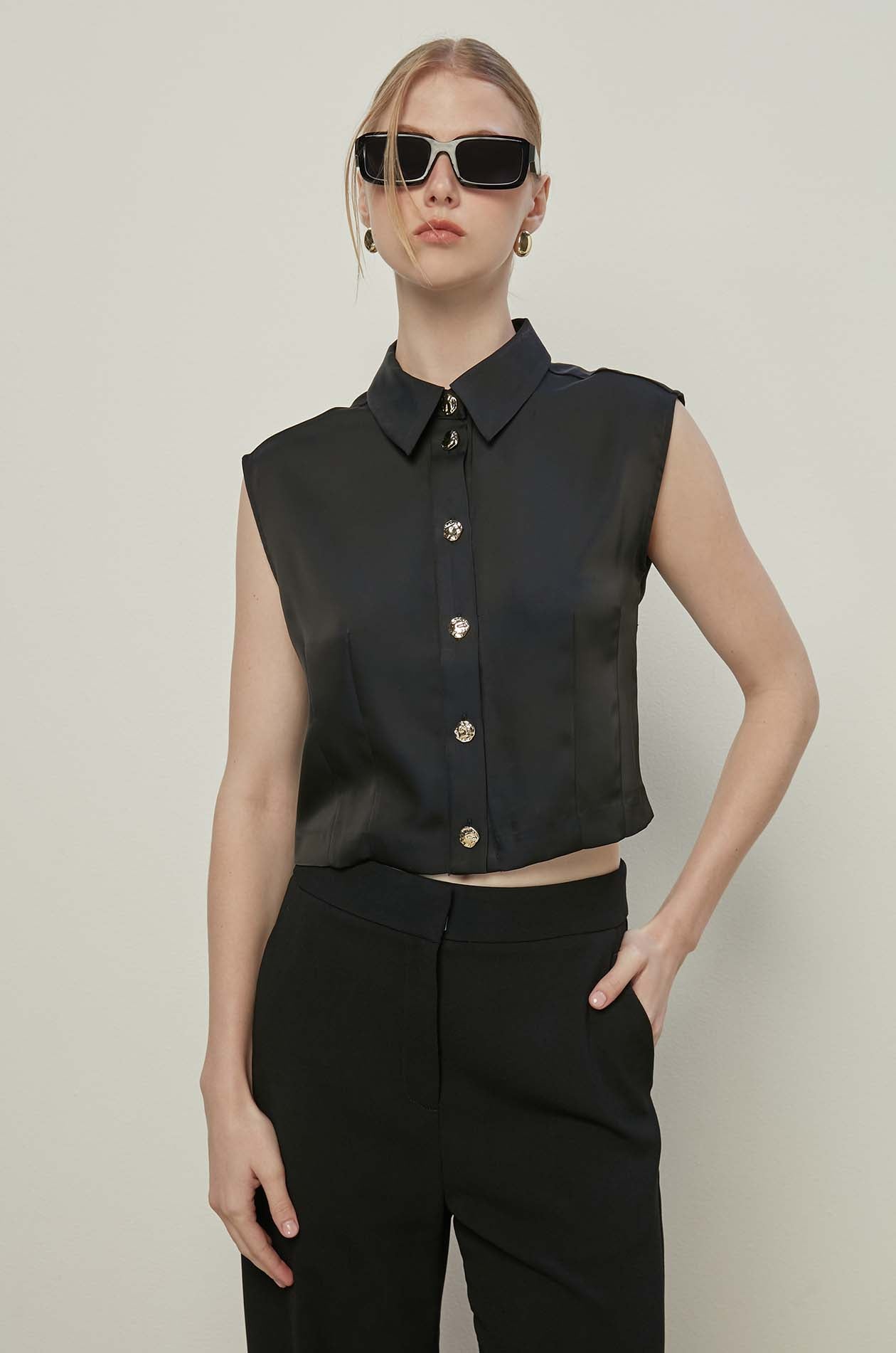 CAP SLEEVE BLOUSE