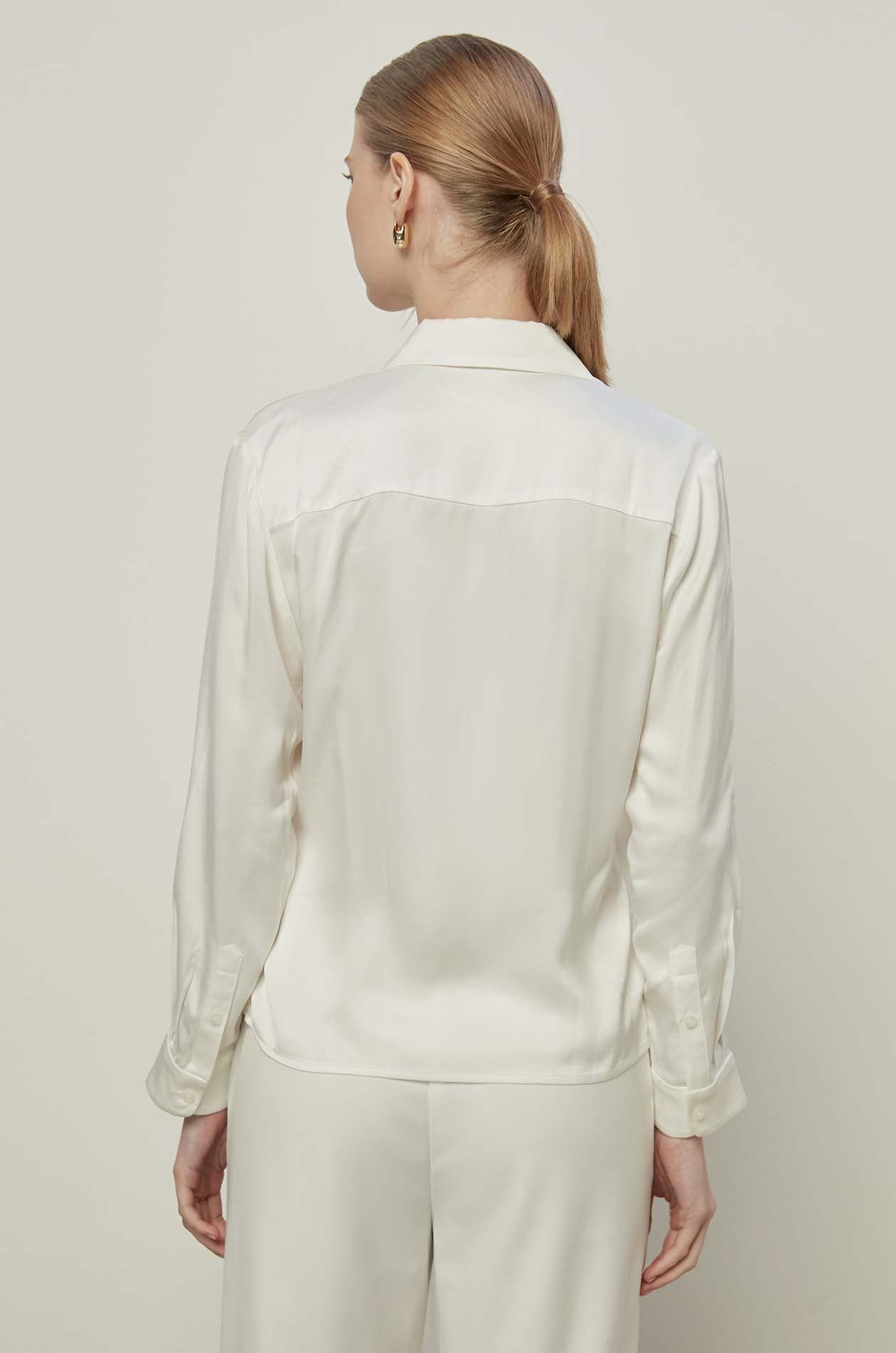 LONG SLEEVE WRAPPED BLOUSE
