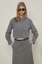 LONG SLEEVE CROPPED JACKET