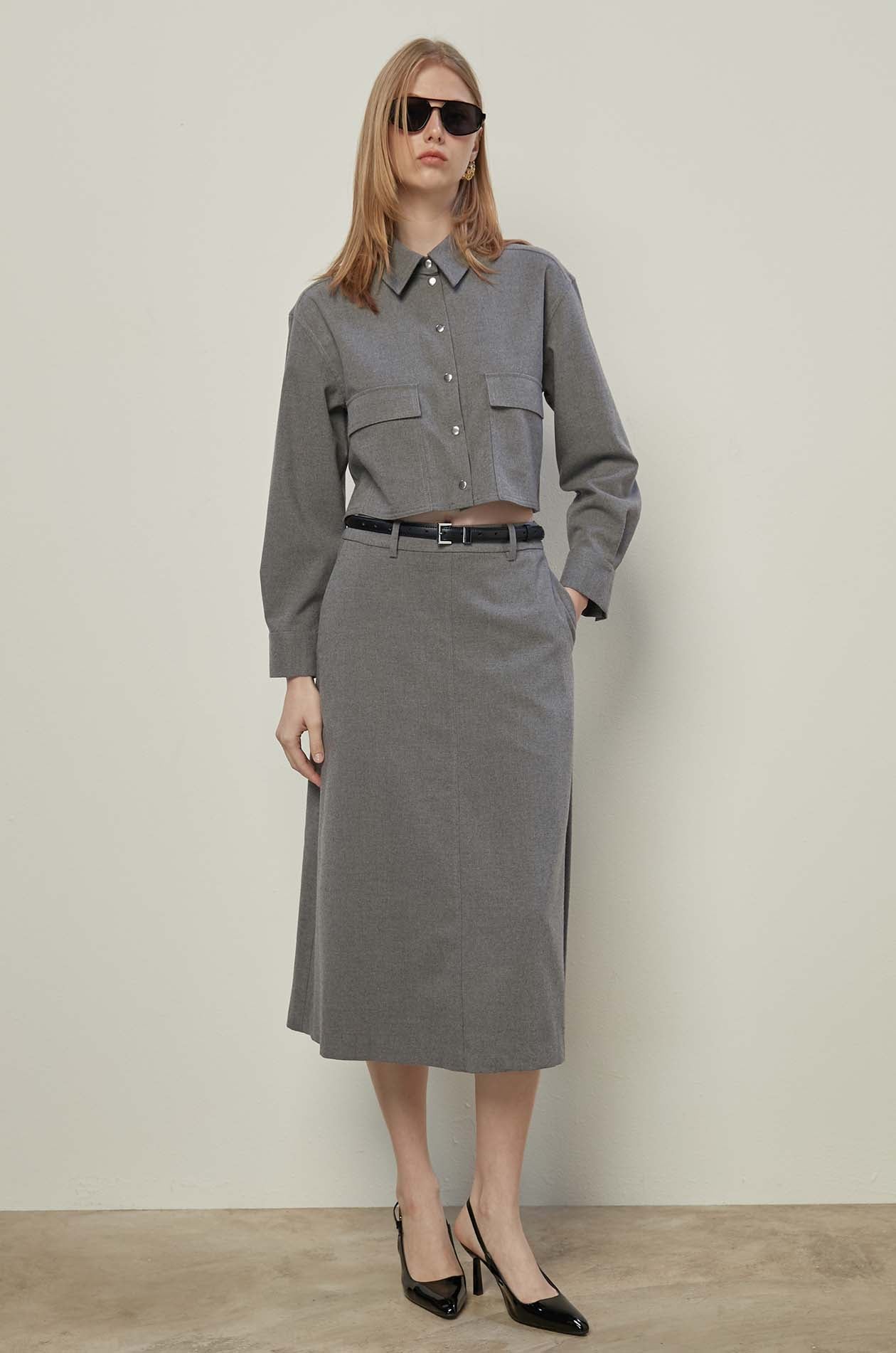 LONG SLEEVE CROPPED JACKET