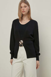 SINGLE BUTTON CARDIGAN