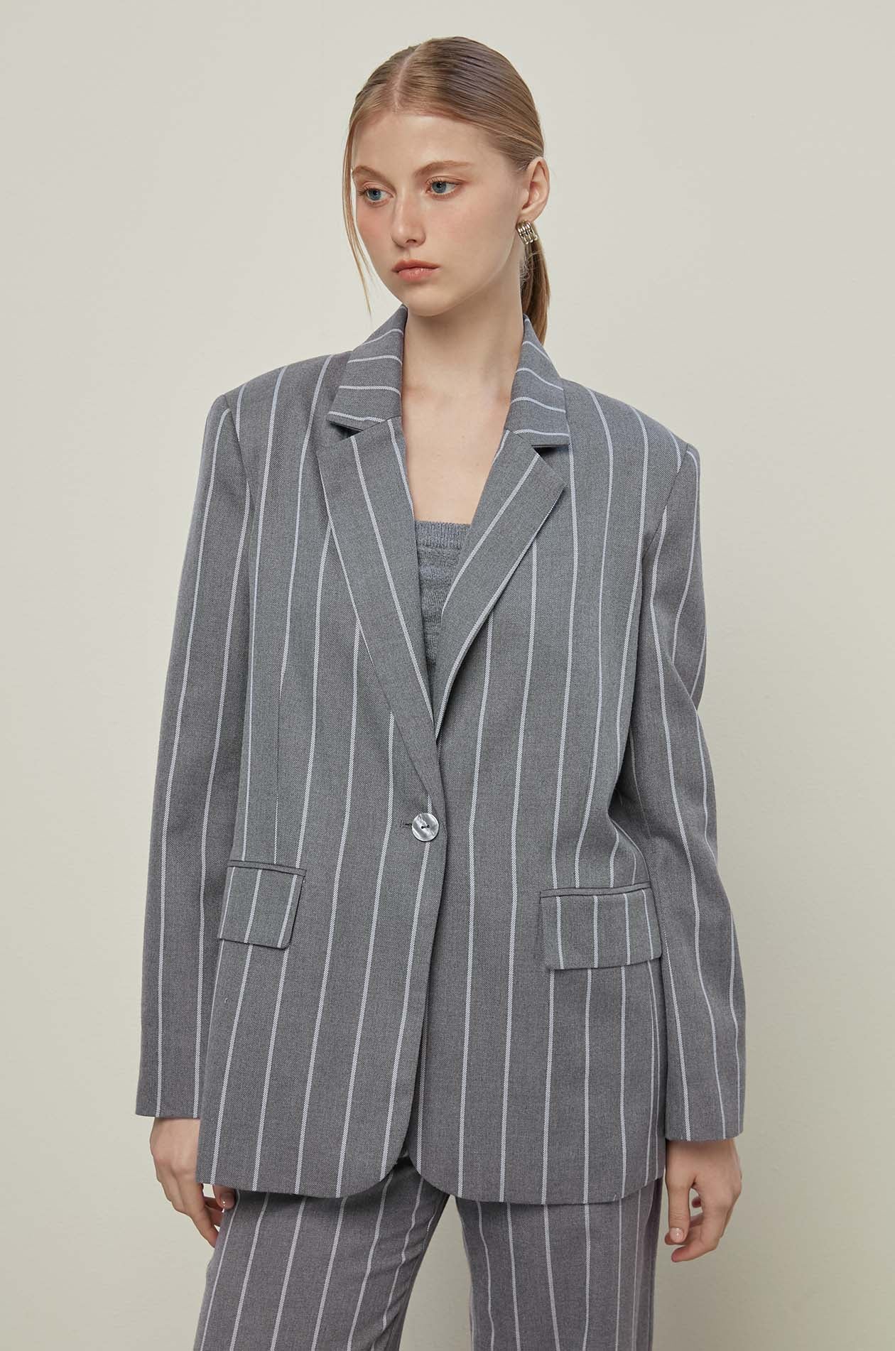 STRIPED BLAZER